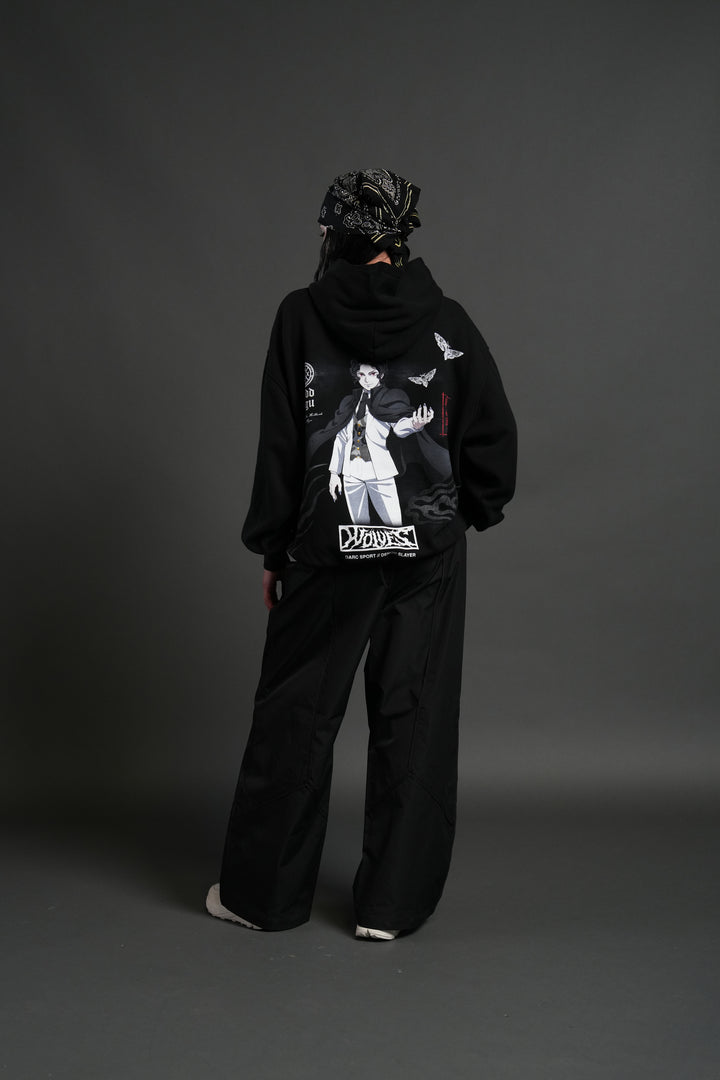 Muzan Kibutsuji "Side-By-Side" Pierce Hoodie in Black