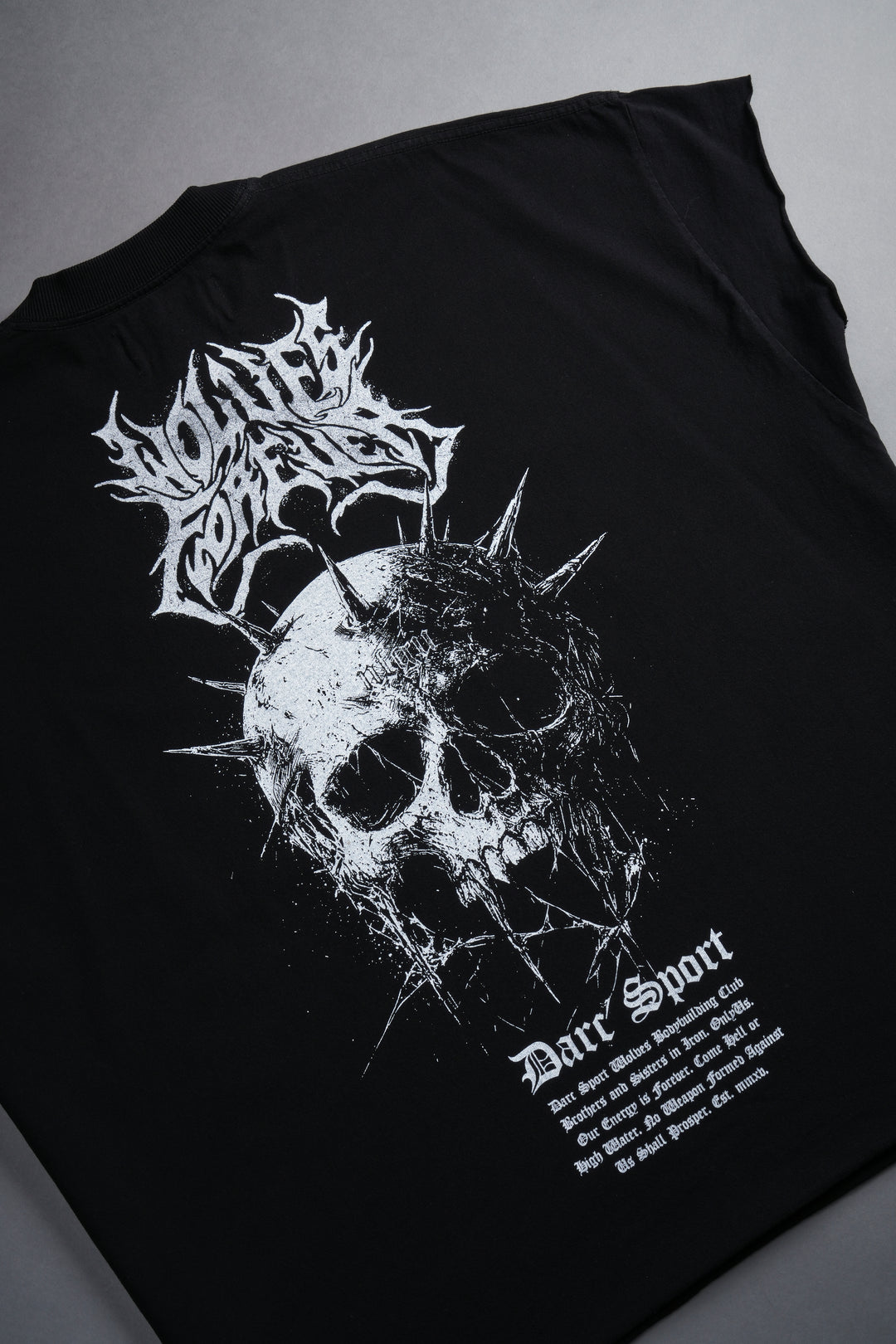 Mourning Star "Grunge" Cut Off Tee in Black