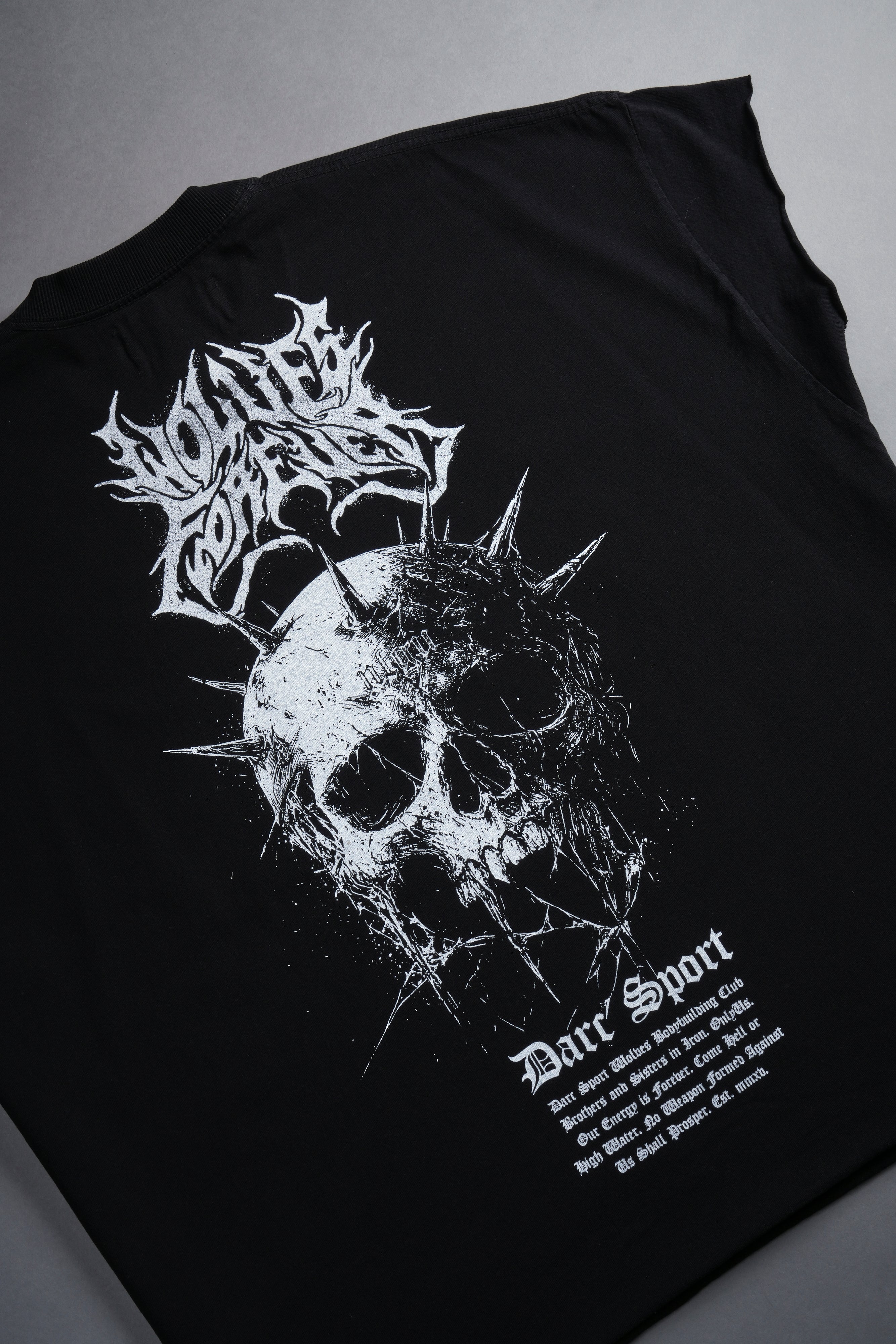 Mourning Star "Grunge" Cut Off Tee in Black
