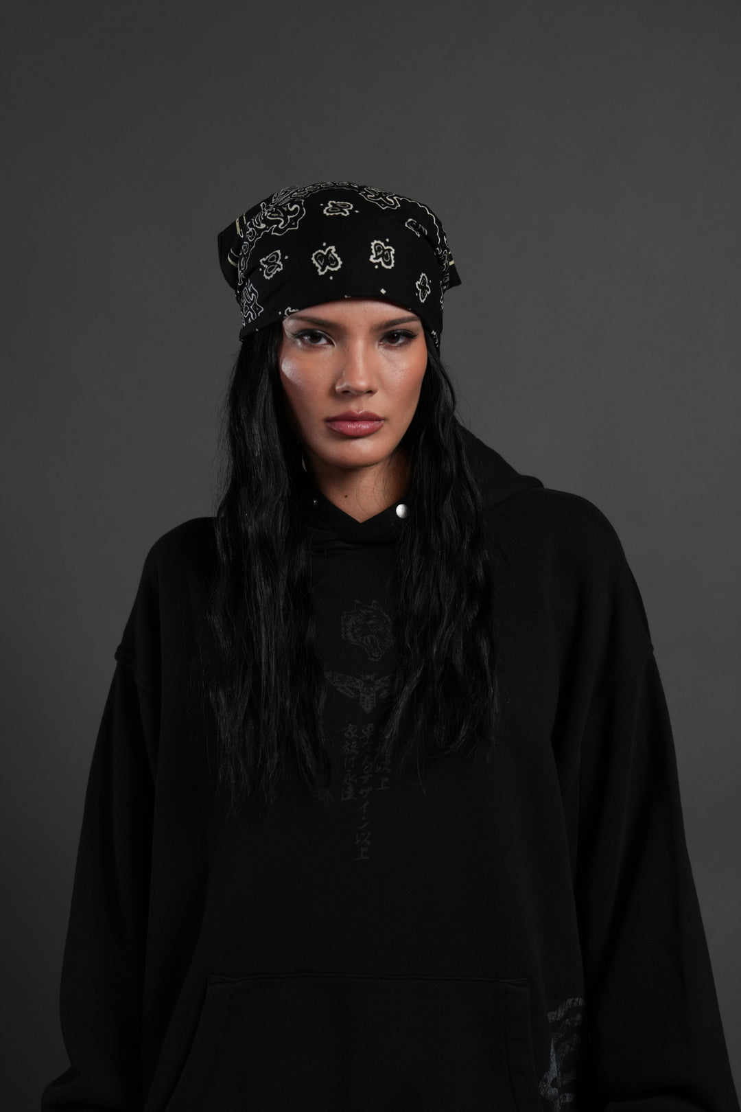 Muzan Kibutsuji "Side-By-Side" Pierce Hoodie in Black