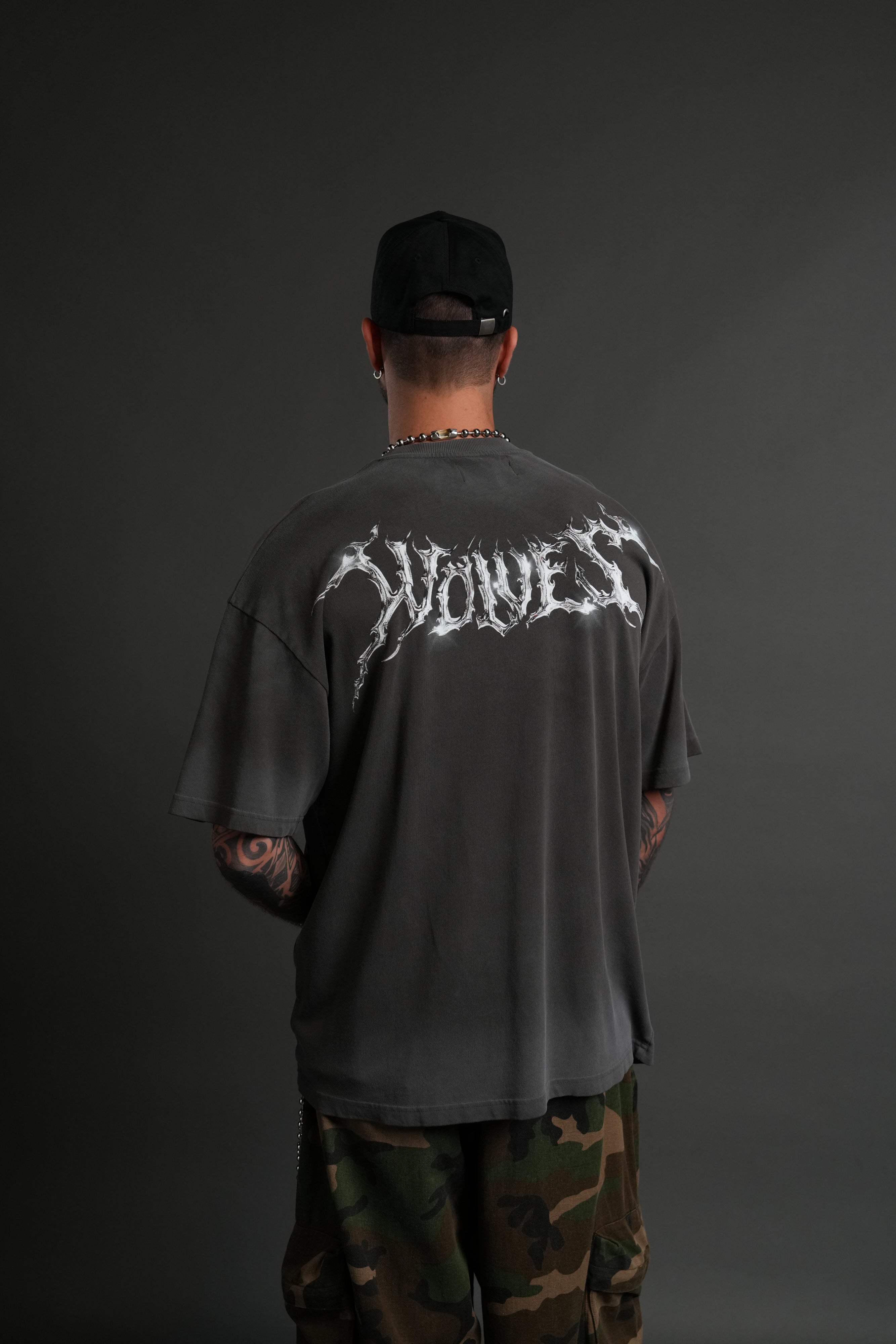Blood Thirsty Future "Premium" Oversized Tee in Wolf Gray Drift Wash
