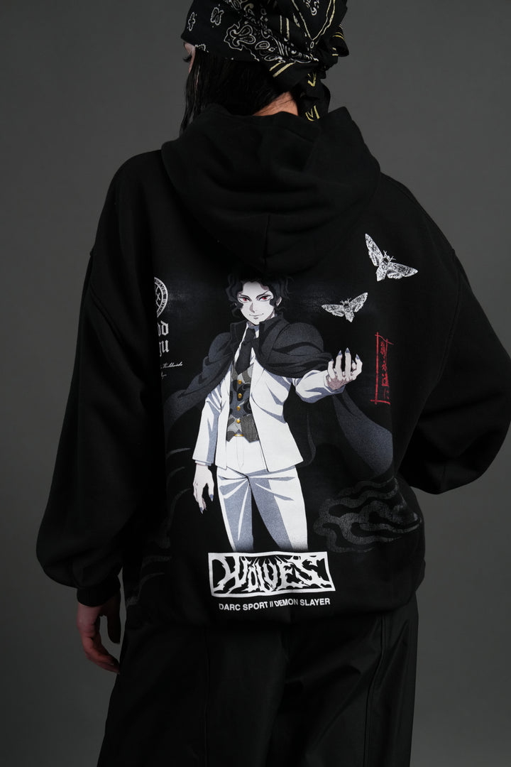 Muzan Kibutsuji "Side-By-Side" Pierce Hoodie in Black