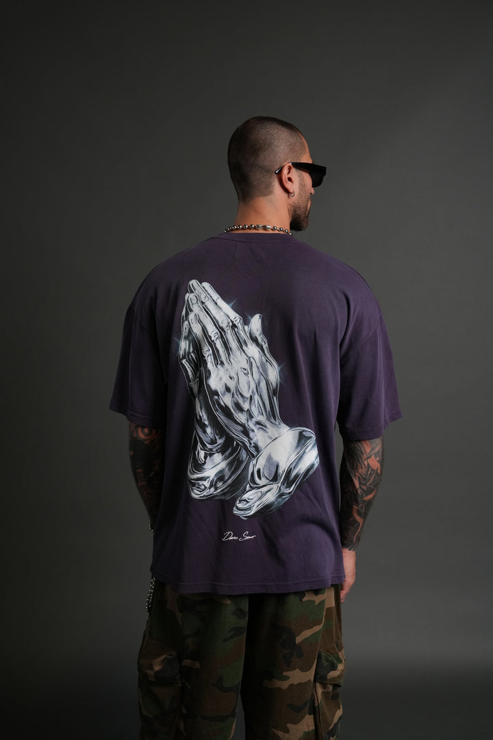 Chrome Sacrifice "Premium" Oversized Tee in Phantom Purple Inverted Sun Fade