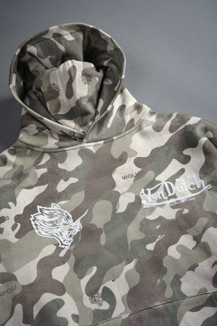 Von Wild Pierce Hoodie in Dsvd Green Camo