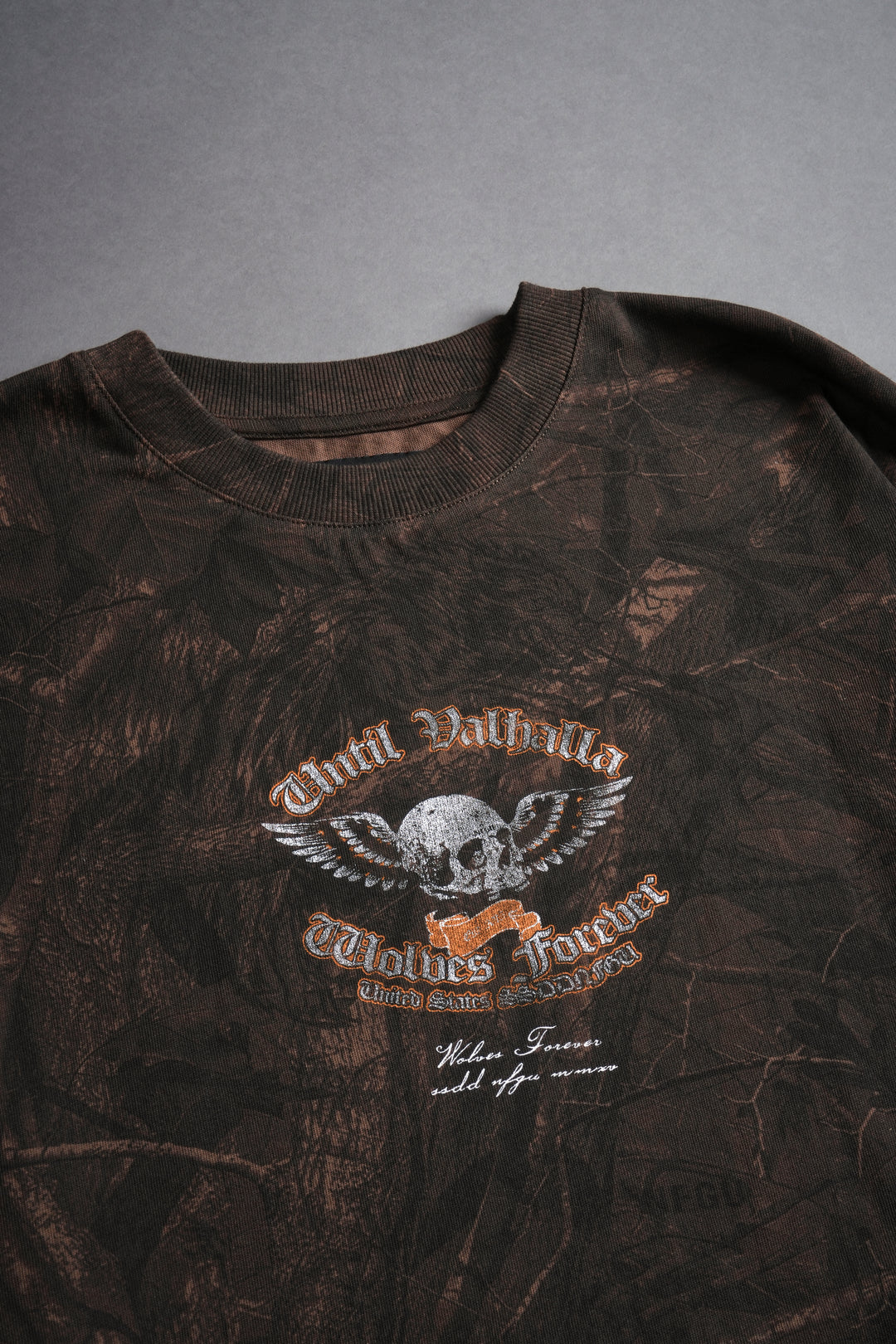 Nomad "Premium" Oversized Tee in Brown Driftwood Forest Camo