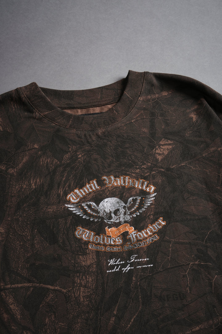 Nomad "Premium" Oversized Tee in Brown Driftwood Forest Camo