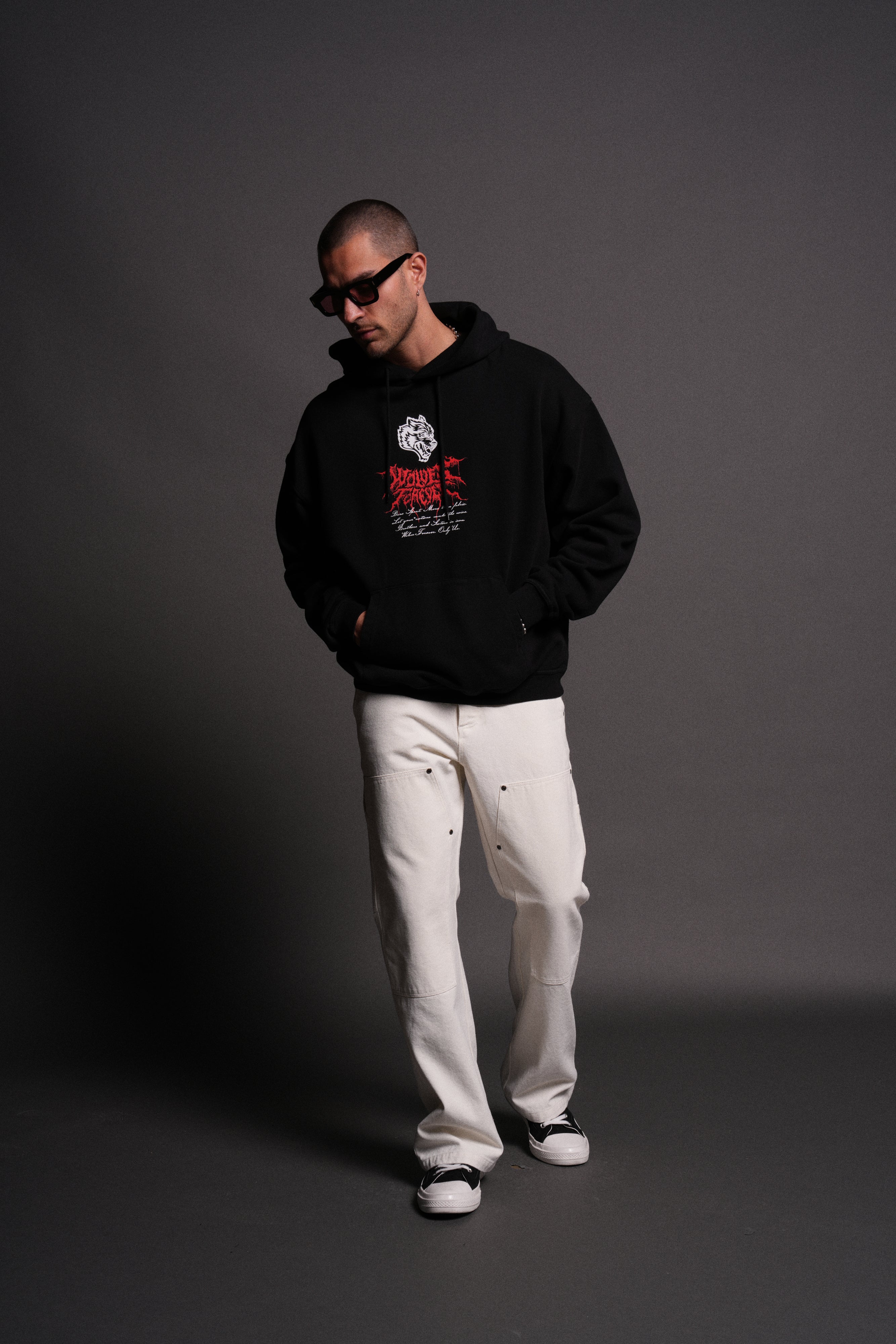 Jack Hammer "Grunge" Hoodie in Black