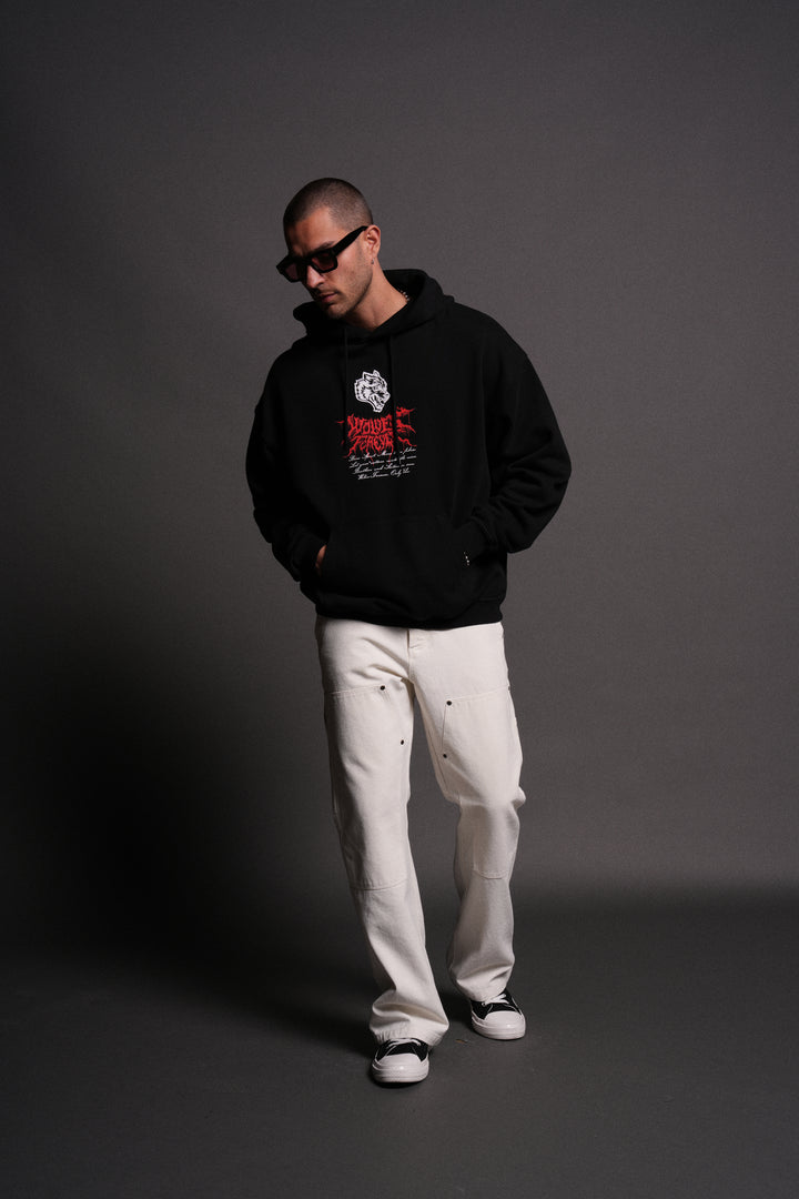 Jack Hammer "Grunge" Hoodie in Black