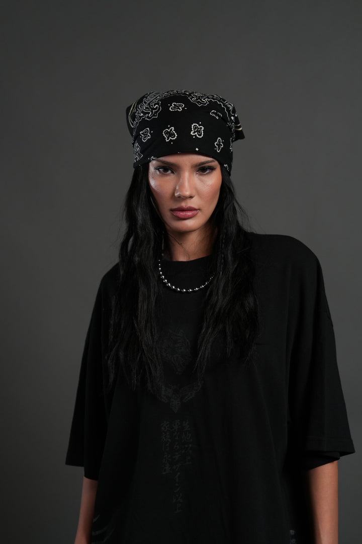 Muzan Kibutsuji "Side By Side" Series Premium Oversized Tee in Black