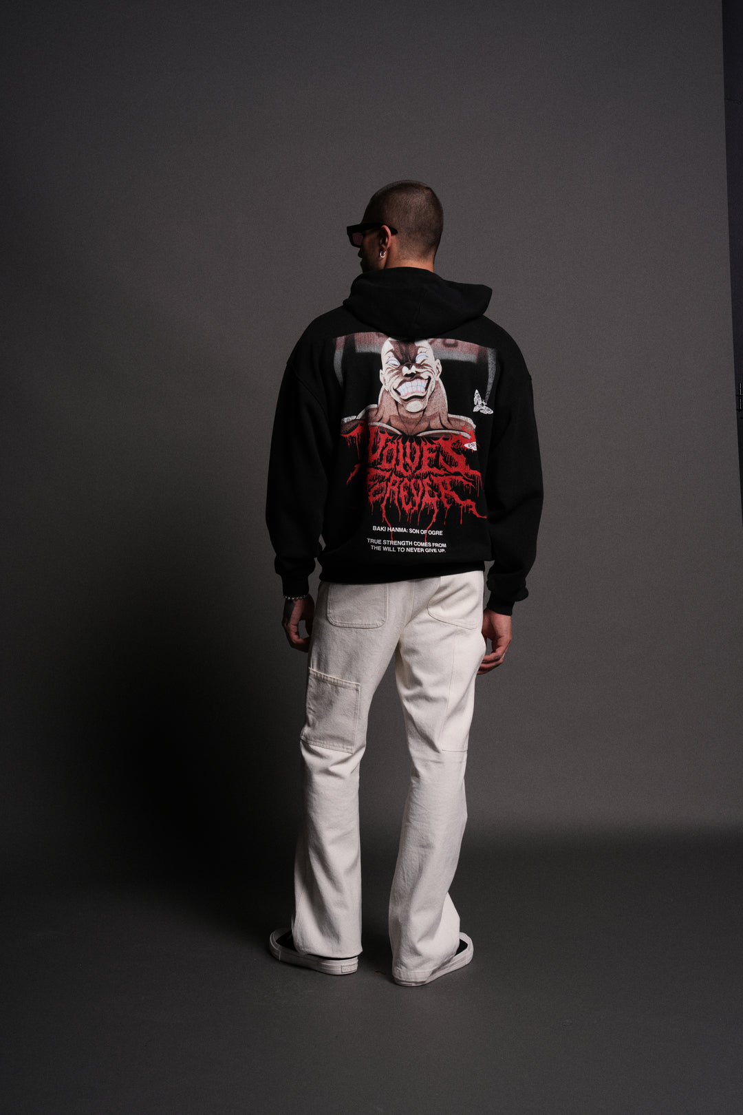 Jack Hammer "Grunge" Hoodie in Black