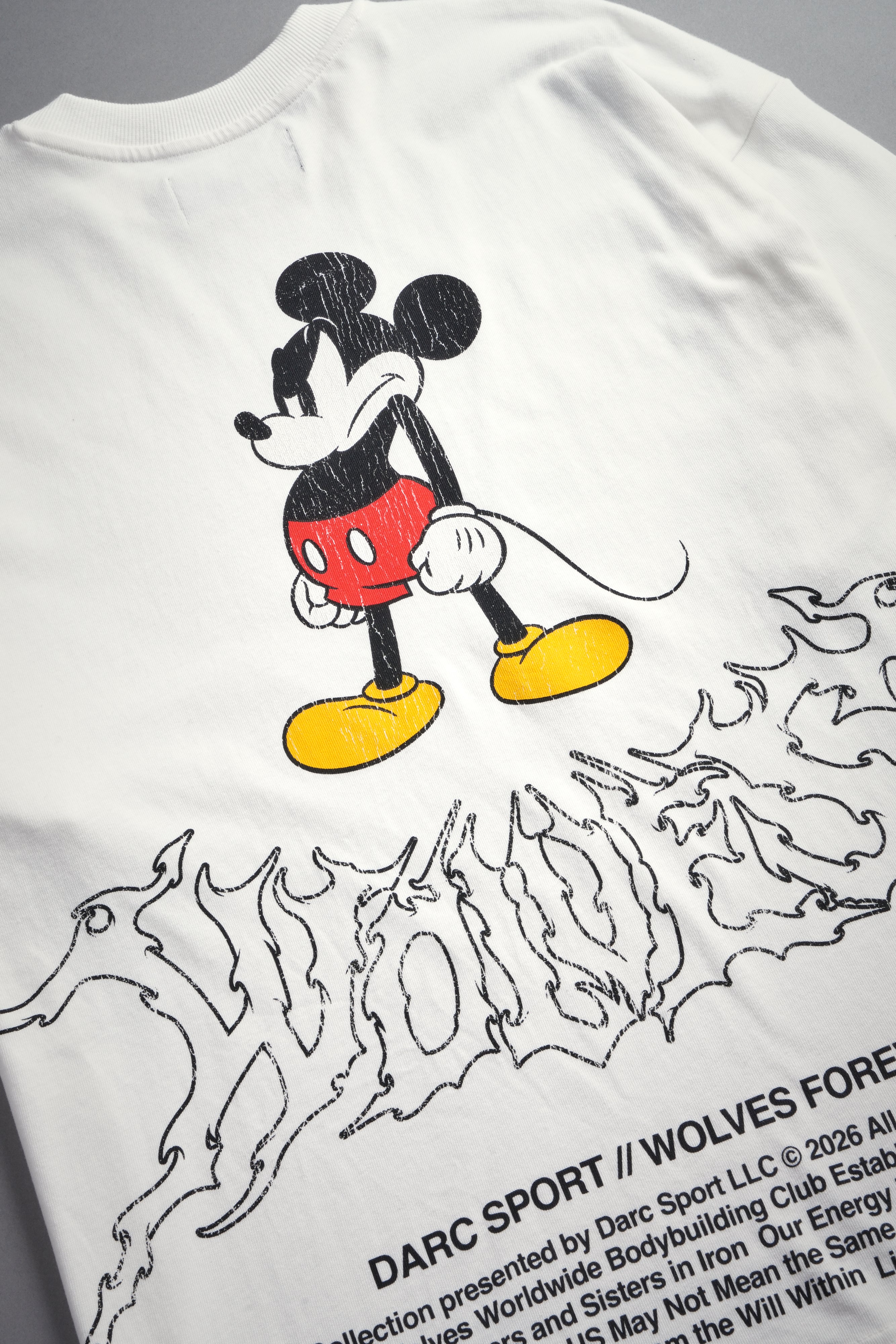 Mickey Wlvsfrvr Premium Oversized Tee in Cream
