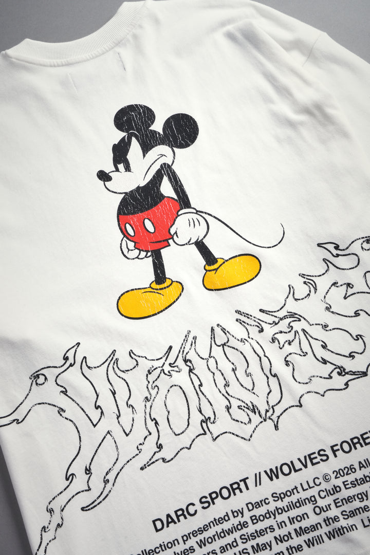Mickey Wlvsfrvr Premium Oversized Tee in Cream