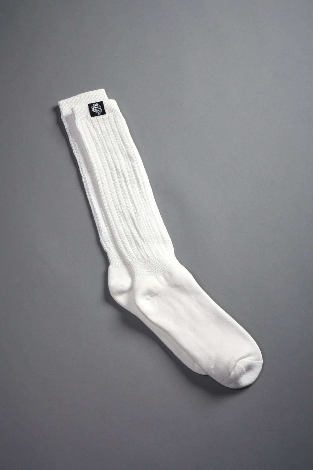 Wolf Patch V2 High Rise Comfy Socks in Cream