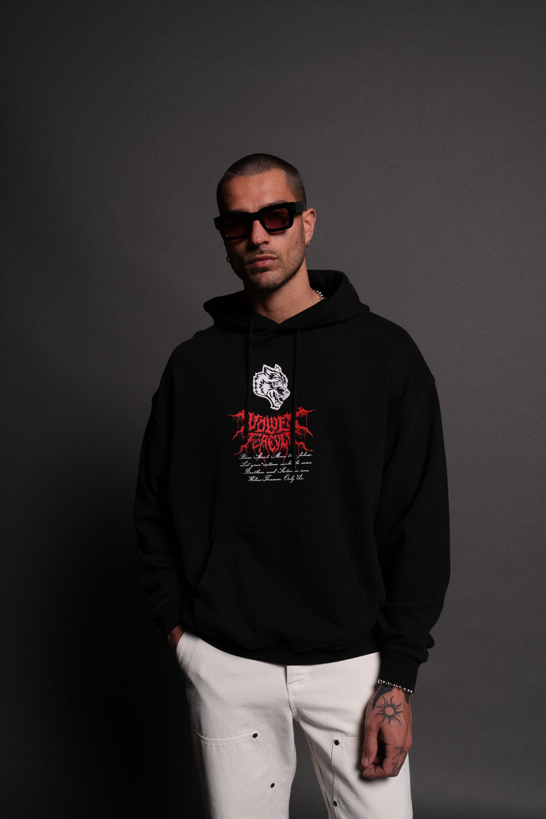 Jack Hammer "Grunge" Hoodie in Black