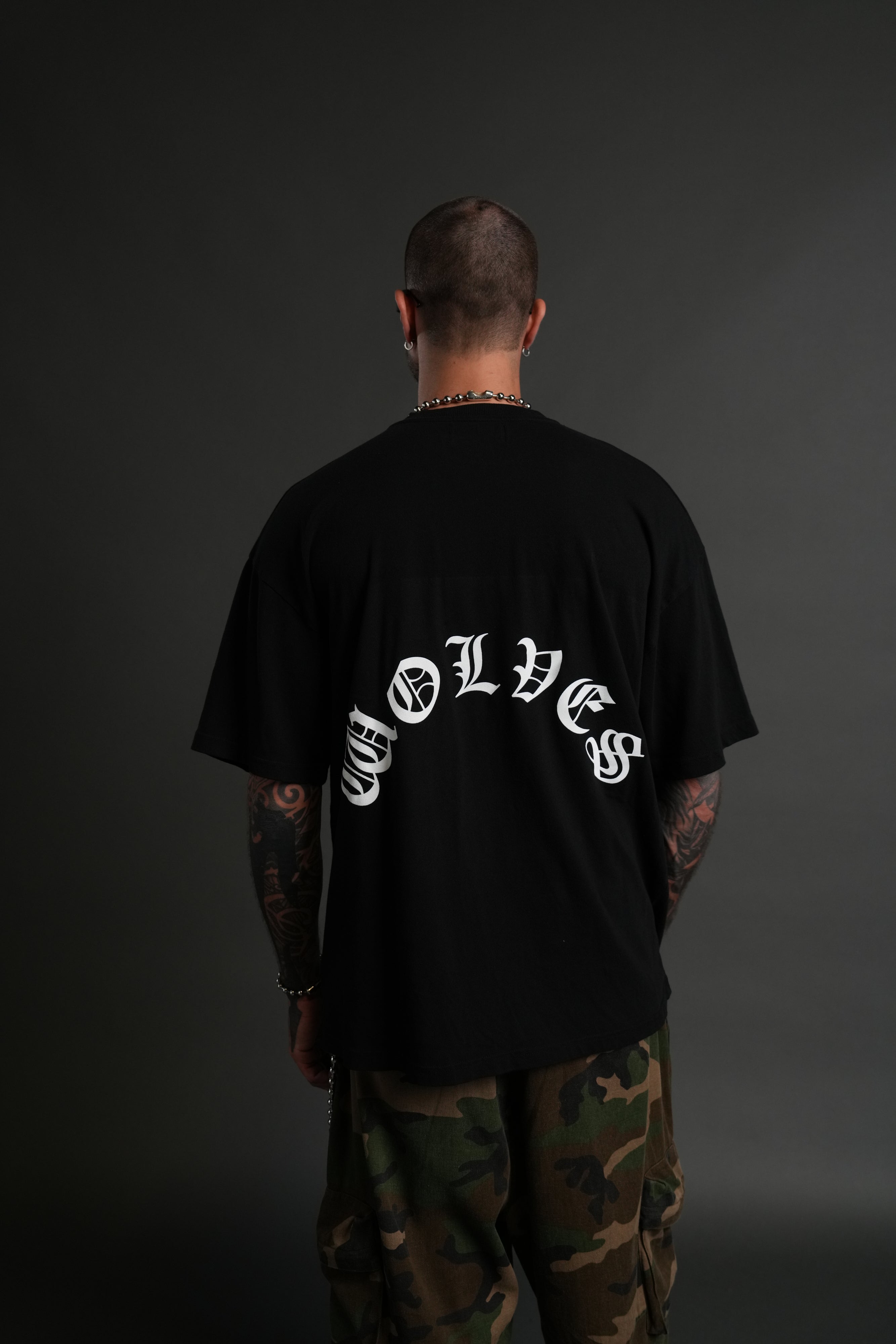 Chrome Wolf "Premium" Oversized Tee in Black
