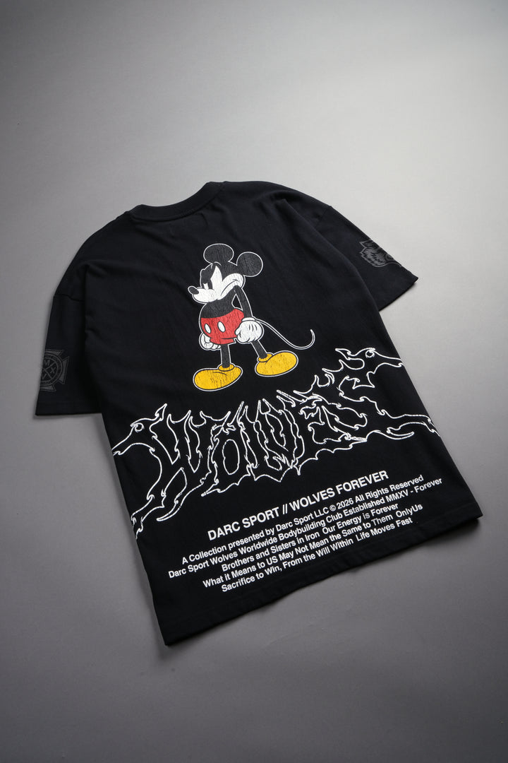 Mickey Wlvsfrvr Premium Oversized Tee in Black
