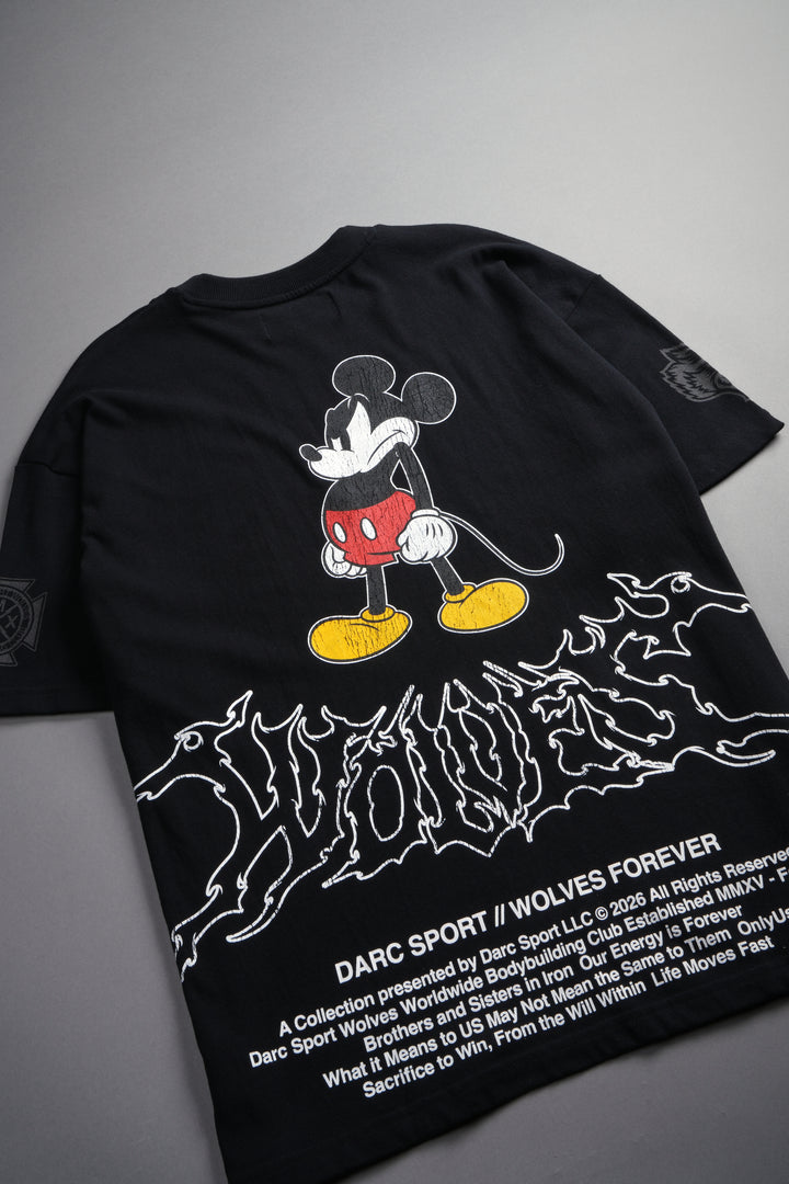 Mickey Wlvsfrvr Premium Oversized Tee in Black