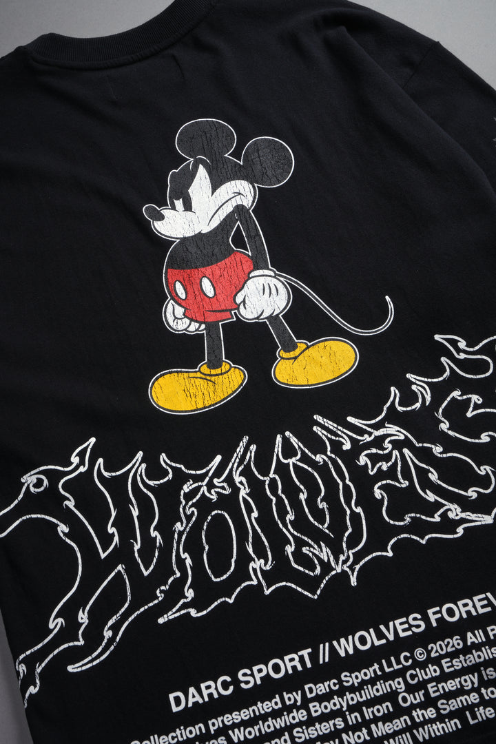 Mickey Wlvsfrvr Premium Oversized Tee in Black