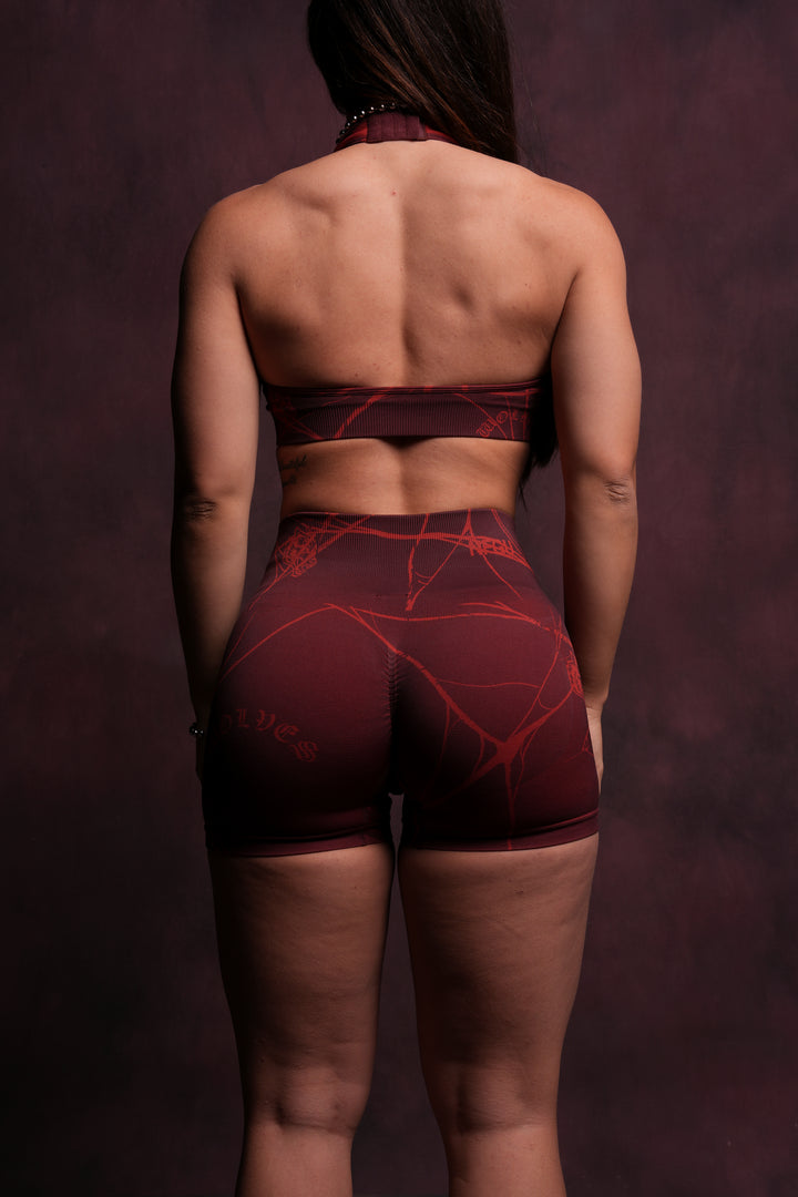 Dual Wolf Everson Seamless "Sierra" Shorts in Roman Spider Web