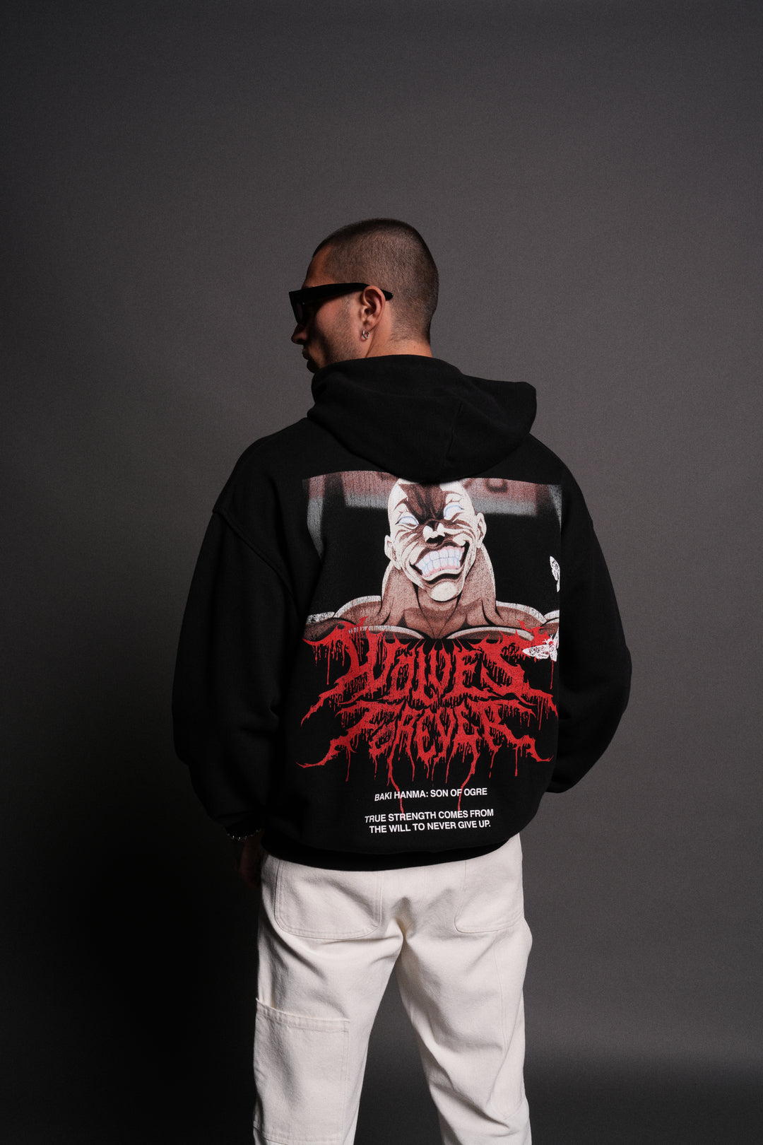 Jack Hammer "Grunge" Hoodie in Black