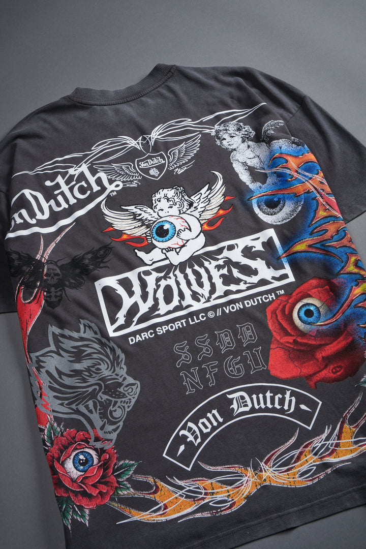 Kulture Klash V2 Premium Oversized Tee in Wolf Gray