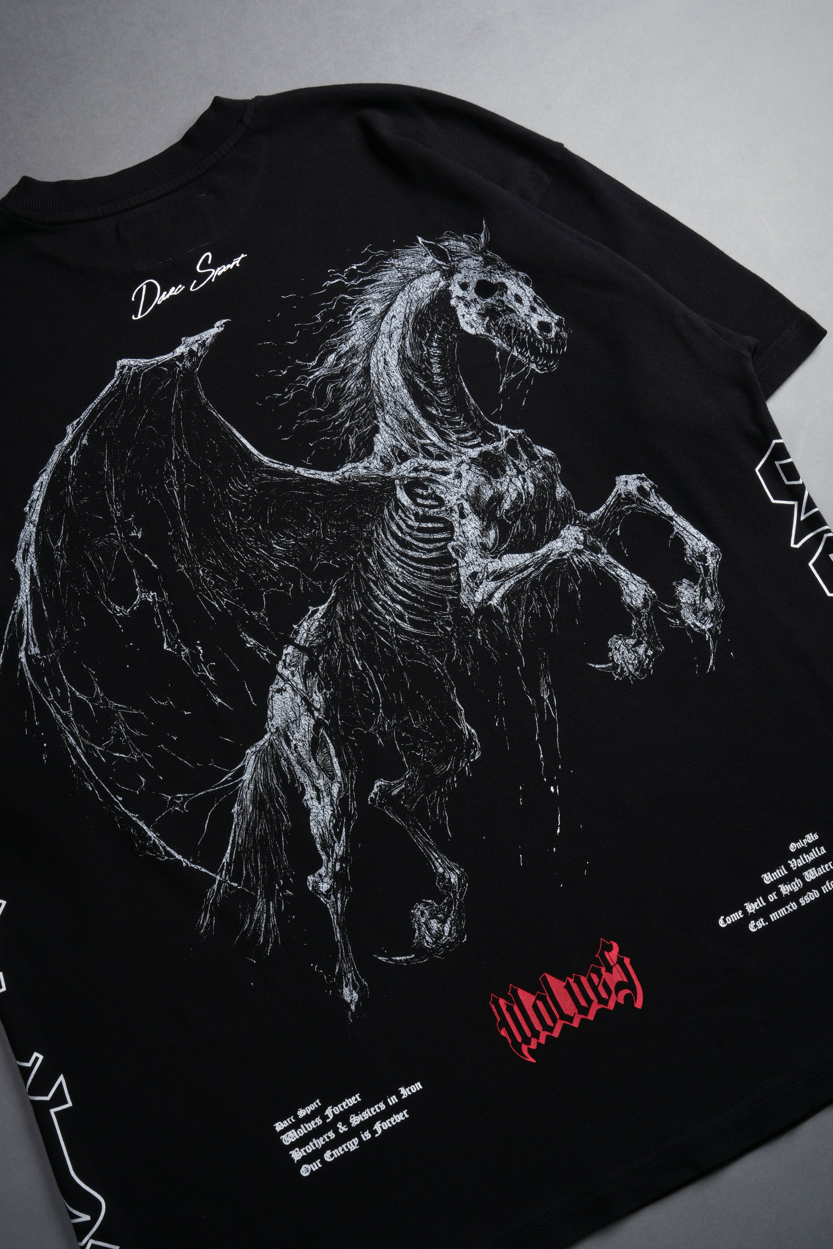 Darc Pegasus "Side By Side" Oversized Tee in Black