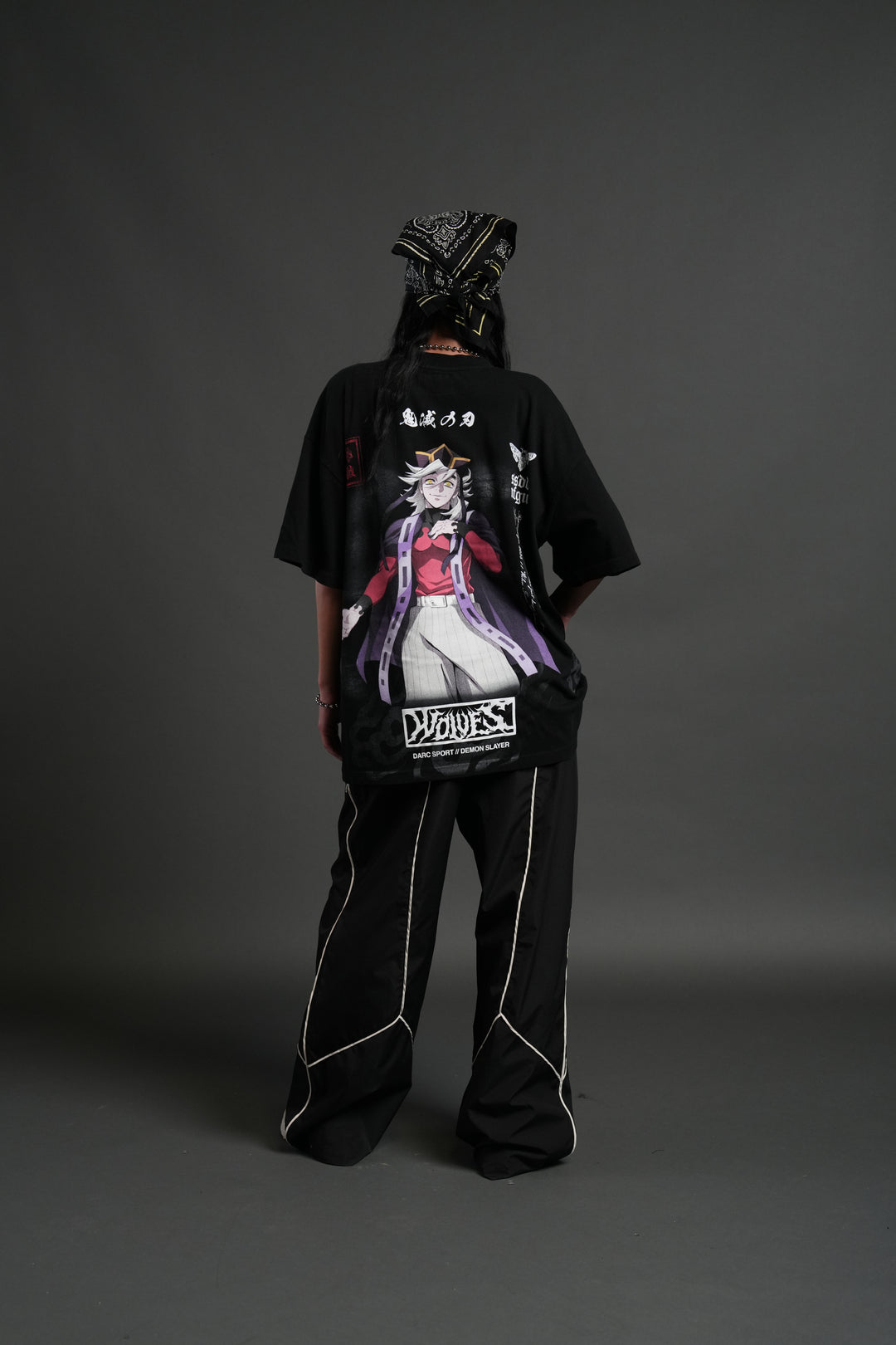 Doma "Side By Side" Series Premium Oversized Tee in Black