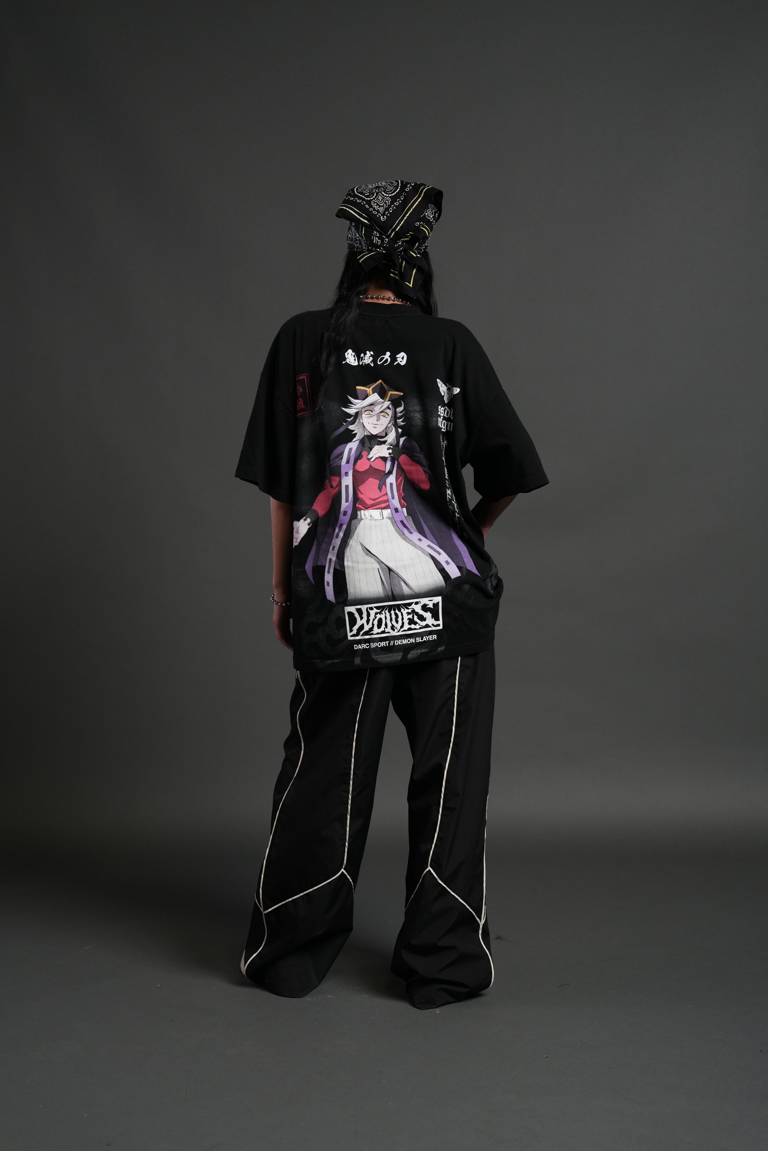 Doma "Side By Side" Series Premium Oversized Tee in Black