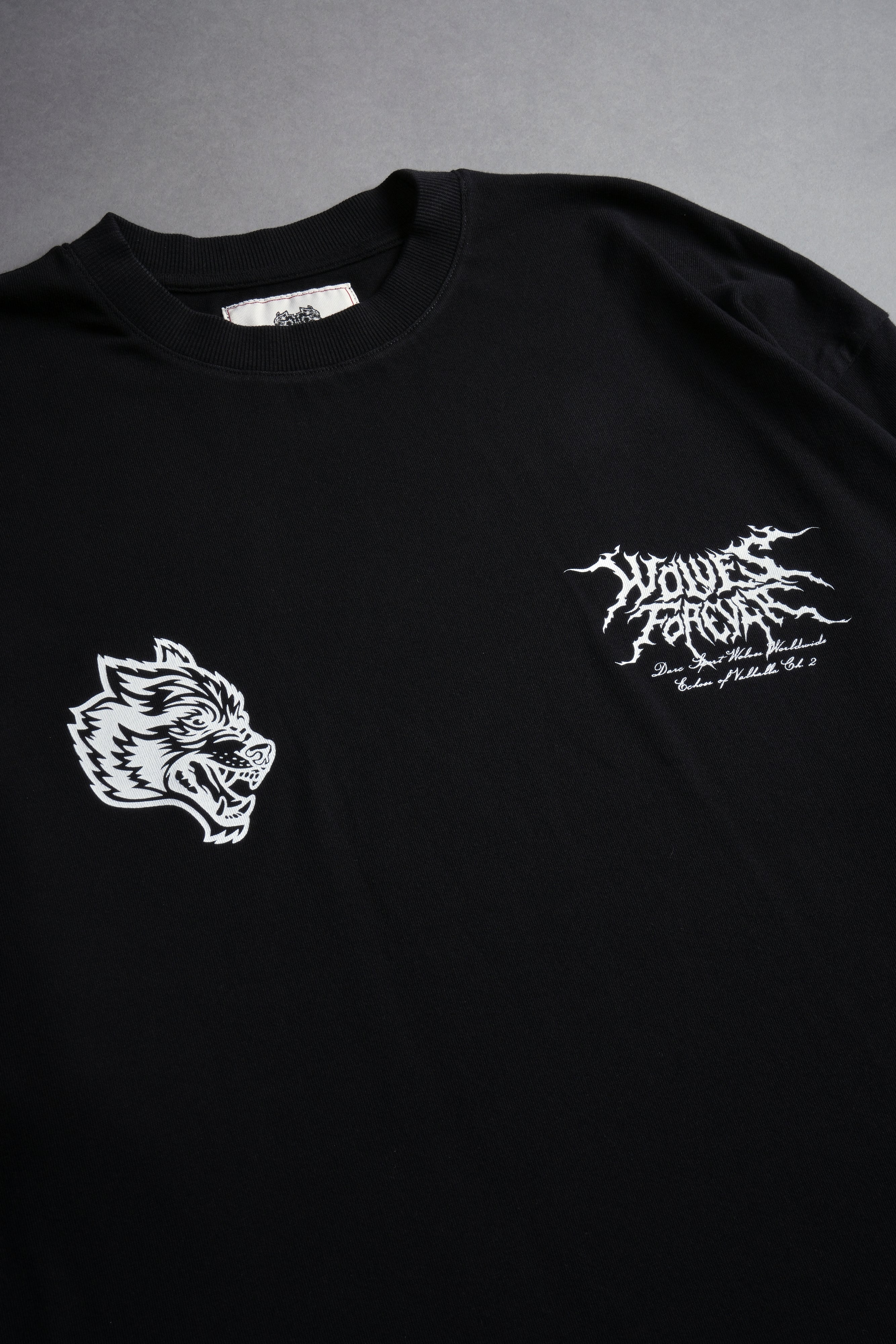 Darc Einherjar "Side By Side" Oversized Tee in Black