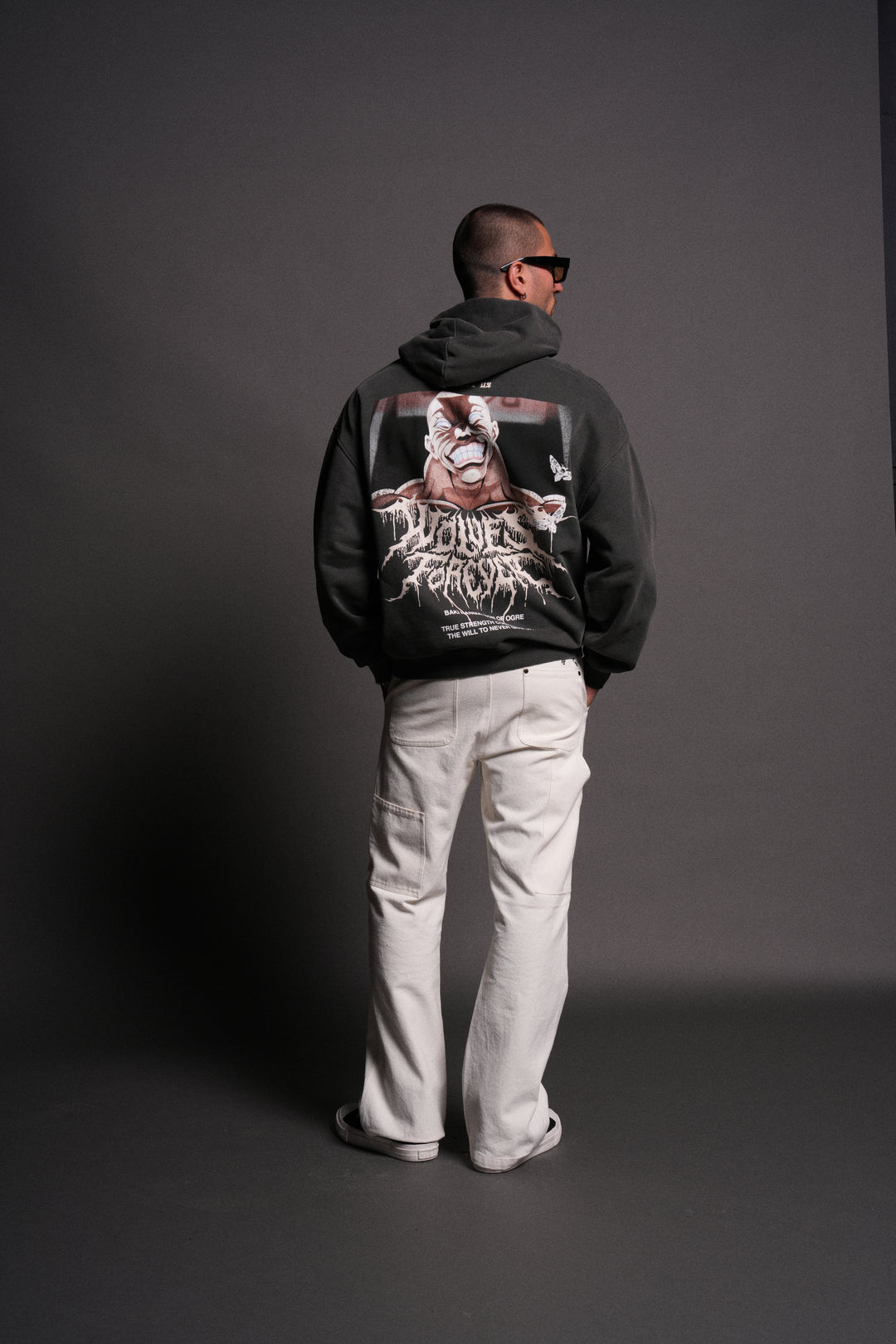 Jack Hammer "Grunge" Hoodie in Wolf Gray