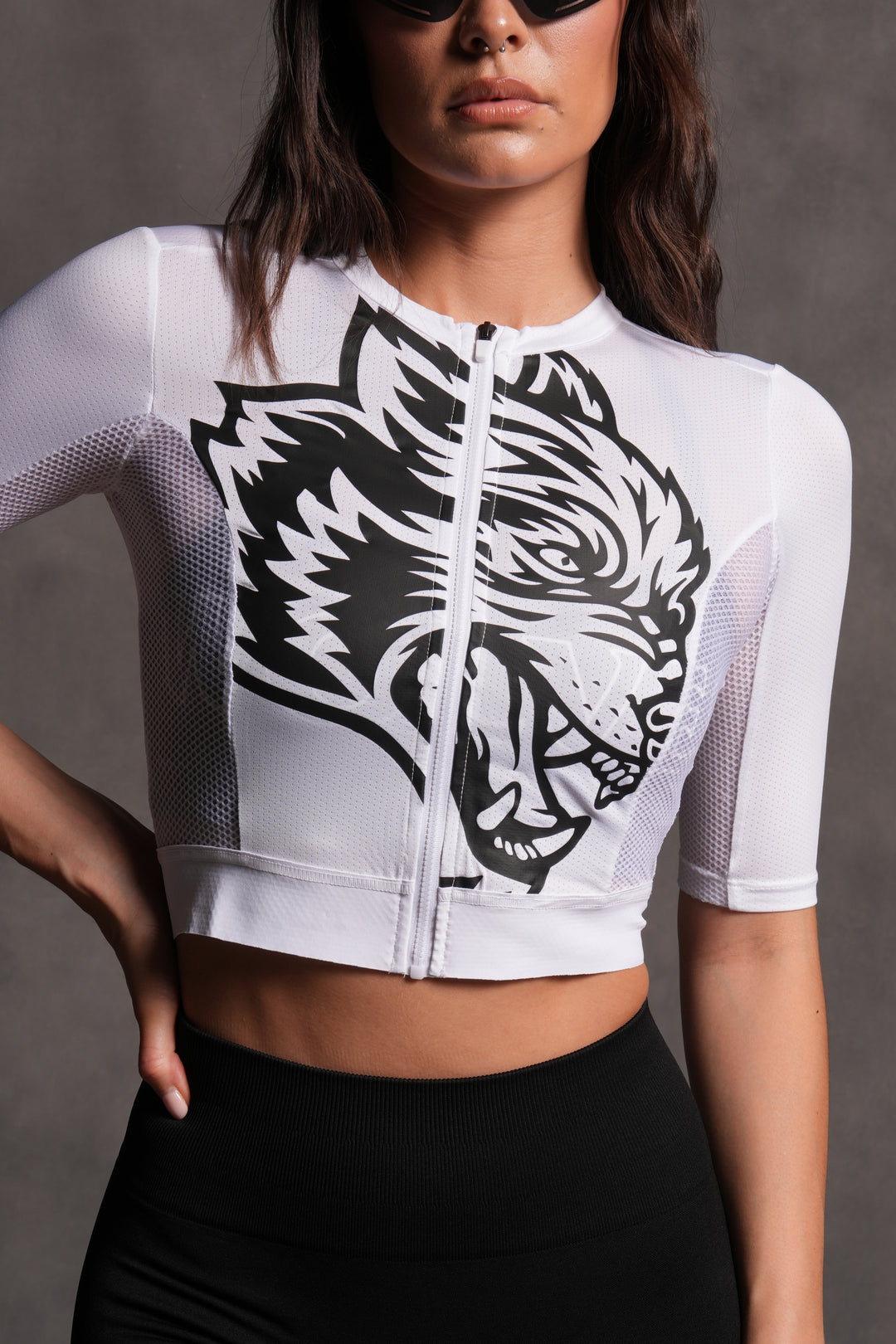 Big Wolf She Cycling Jersey in White