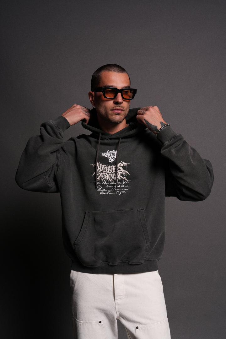 Jack Hammer "Grunge" Hoodie in Wolf Gray
