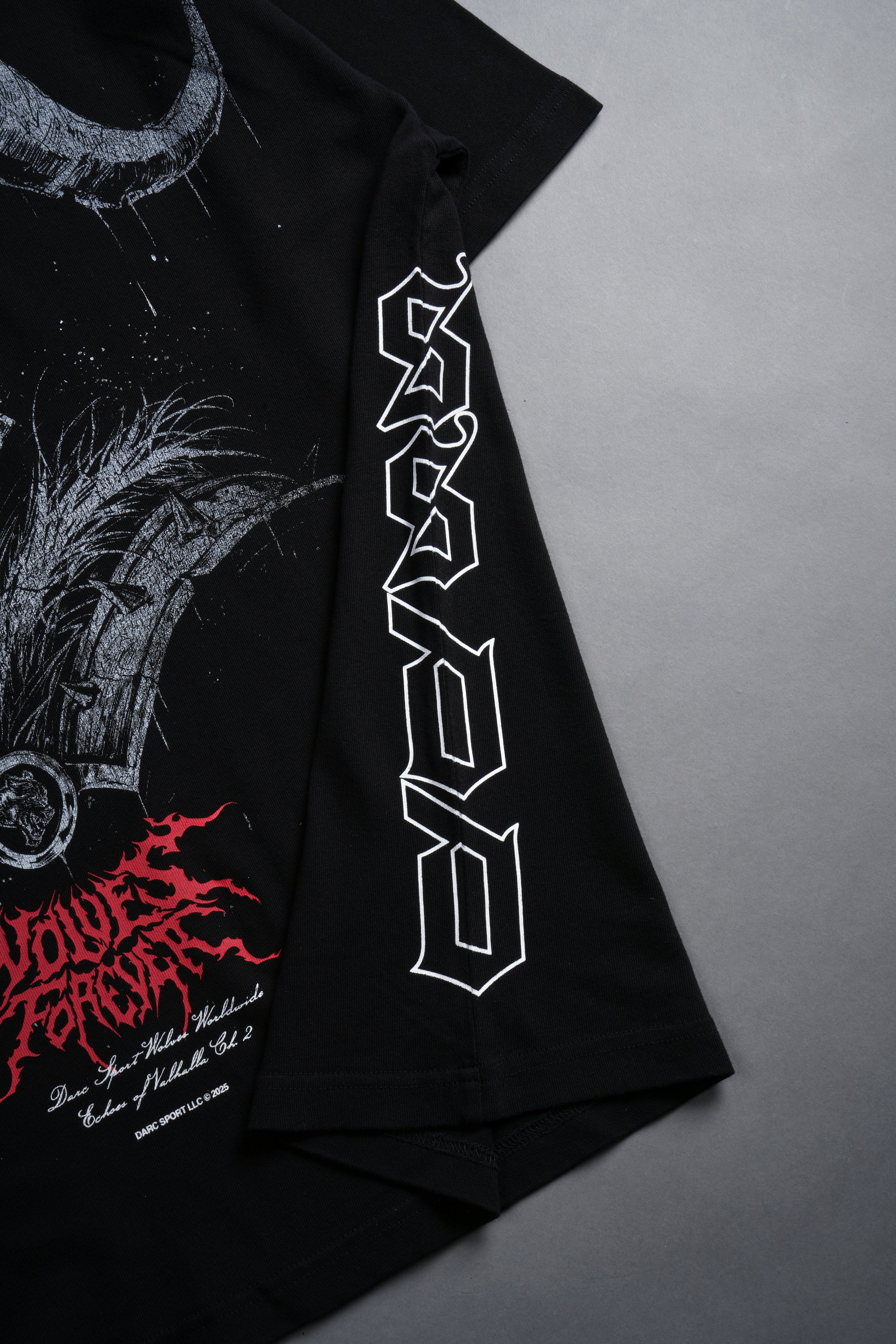 Darc Einherjar "Side By Side" Oversized Tee in Black