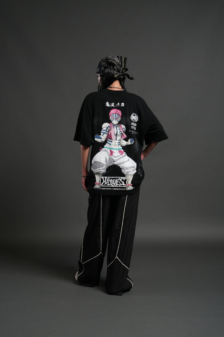 Akaza "Side By Side" Series Premium Oversized Tee in Black