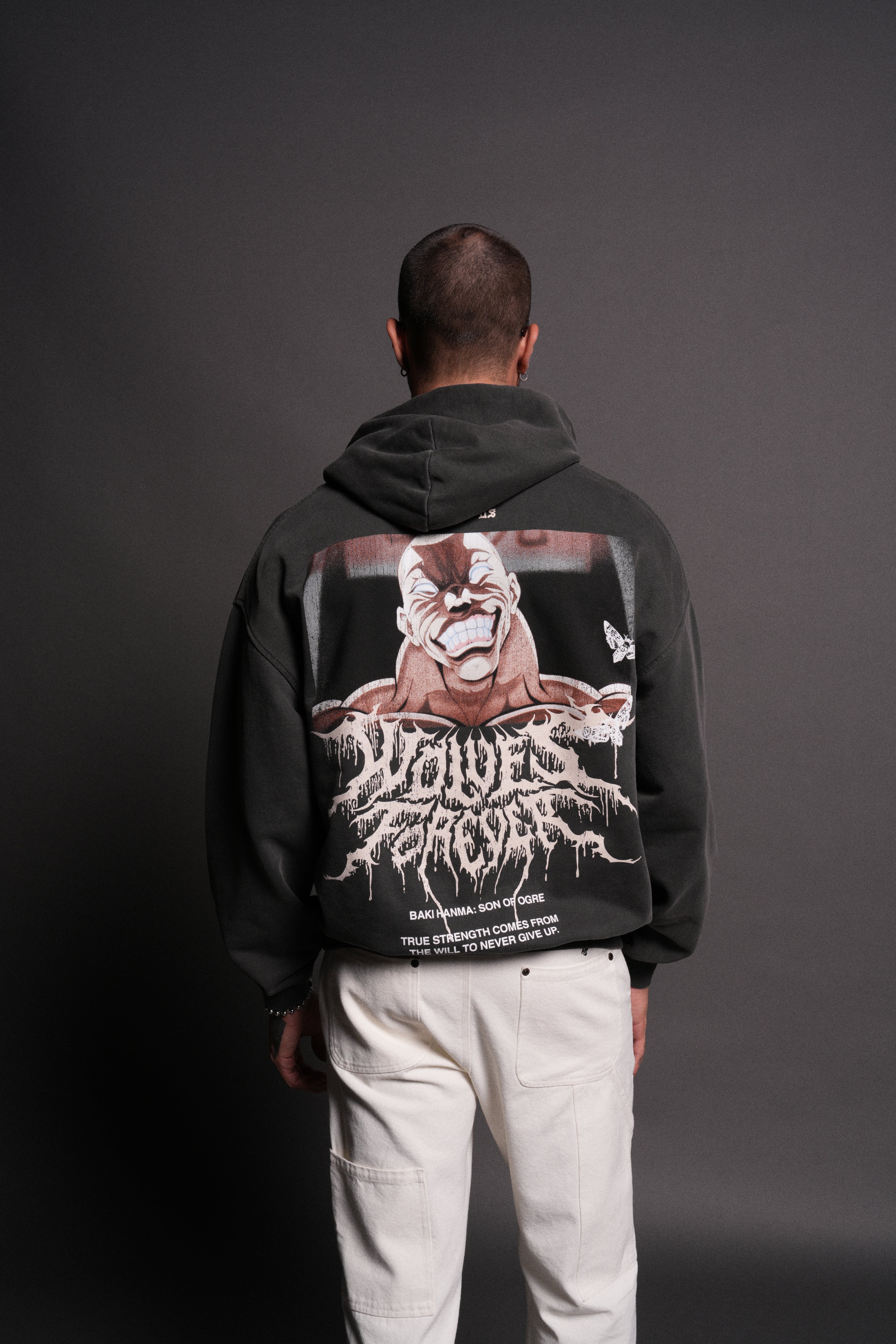Jack Hammer "Grunge" Hoodie in Wolf Gray