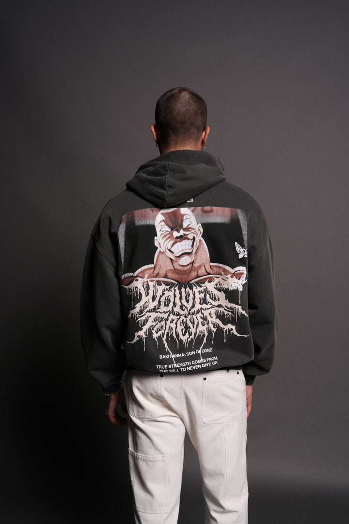 Jack Hammer "Grunge" Hoodie in Wolf Gray