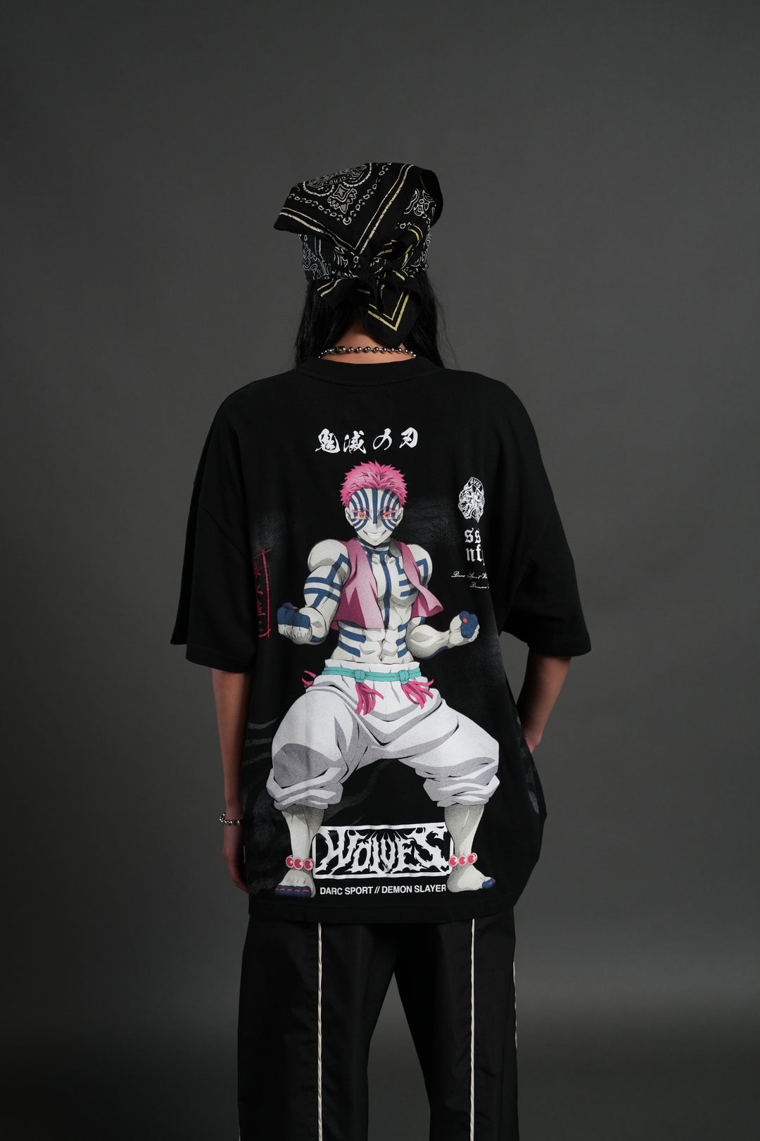 Akaza "Side By Side" Series Premium Oversized Tee in Black