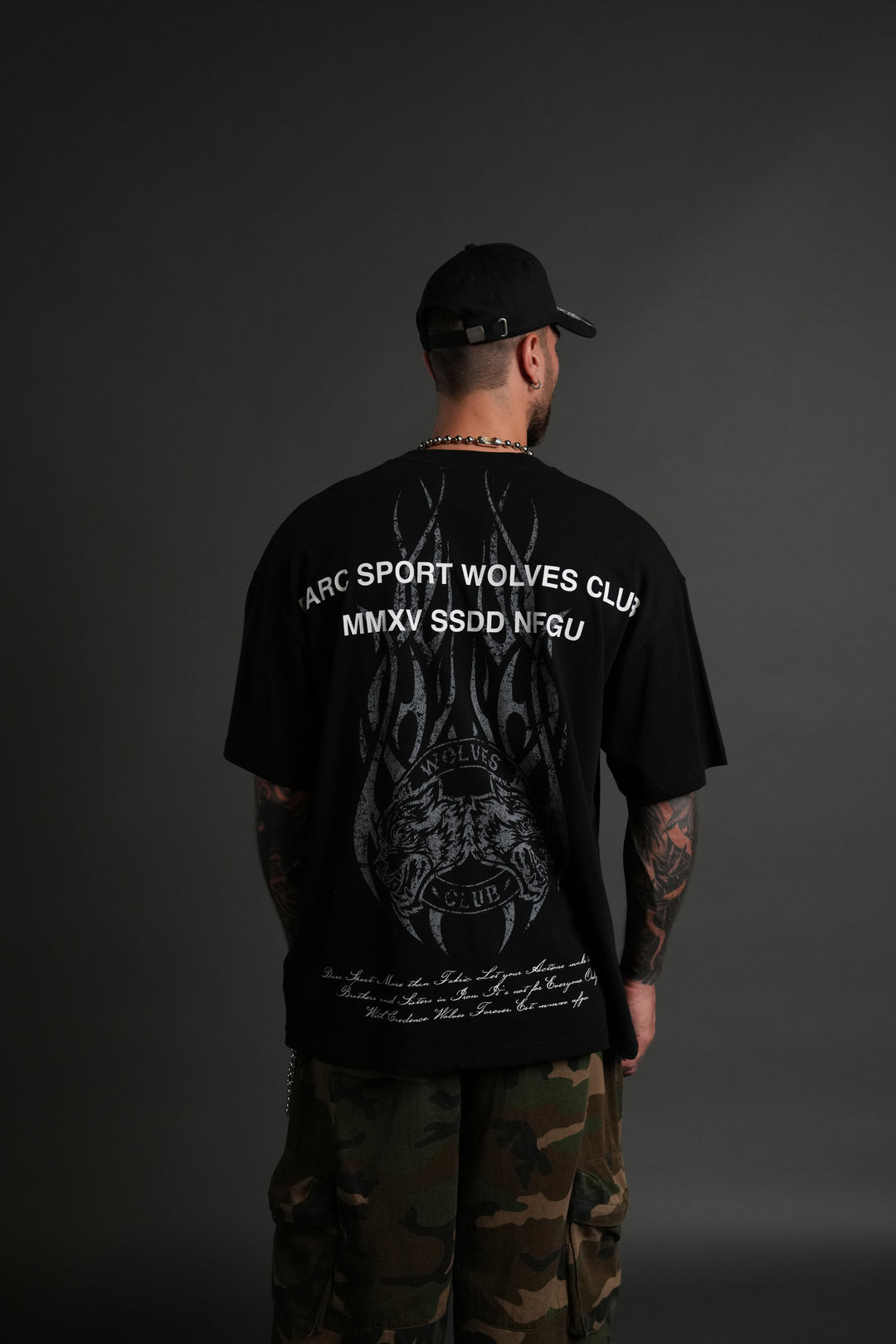 Finite Flame "Premium" Oversized Tee in Black