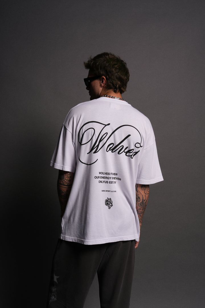 (1 Of 500) Feral "Premium" Oversized Tee in White