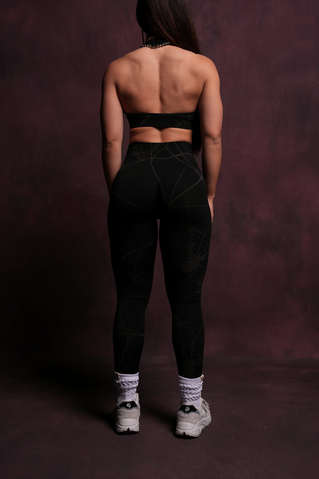 Her Darcness "Everson Seamless" Leggings in Black Spider Web