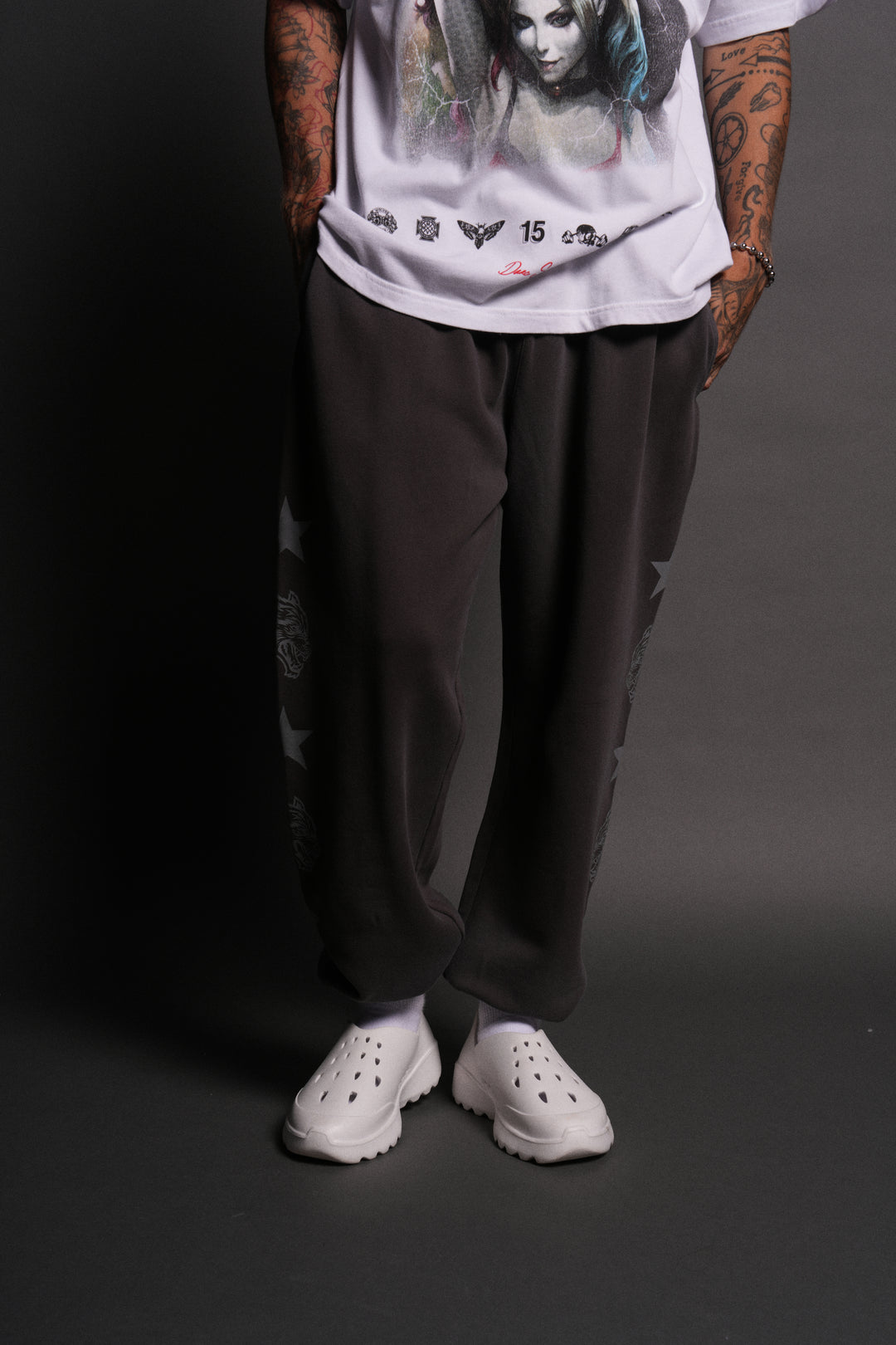 Wolf Star Lightweight Lounger Sweat Pants in Wolf Gray Drift Wash