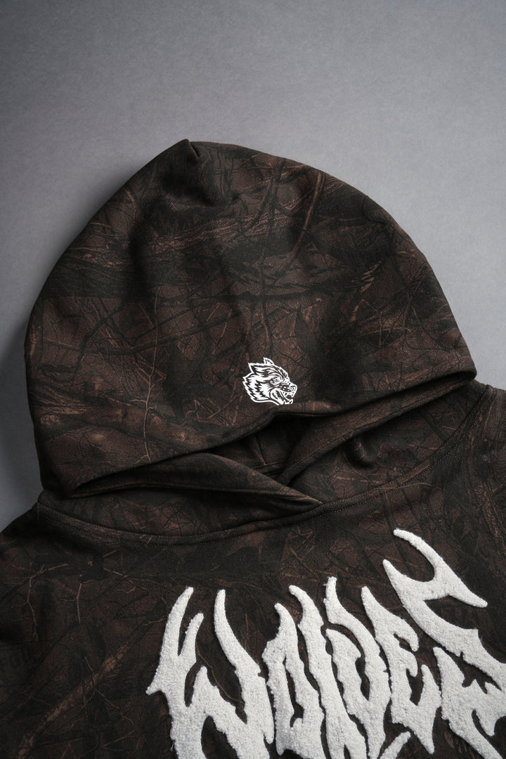 Origin Hesh Grunge "Gage Box Cut" Hoodie in Brown Driftwood Forest Camo
