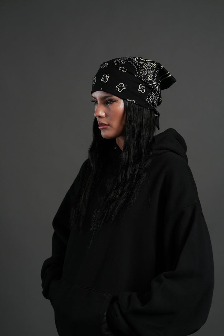 Doma "Side-By-Side" Pierce Hoodie in Black