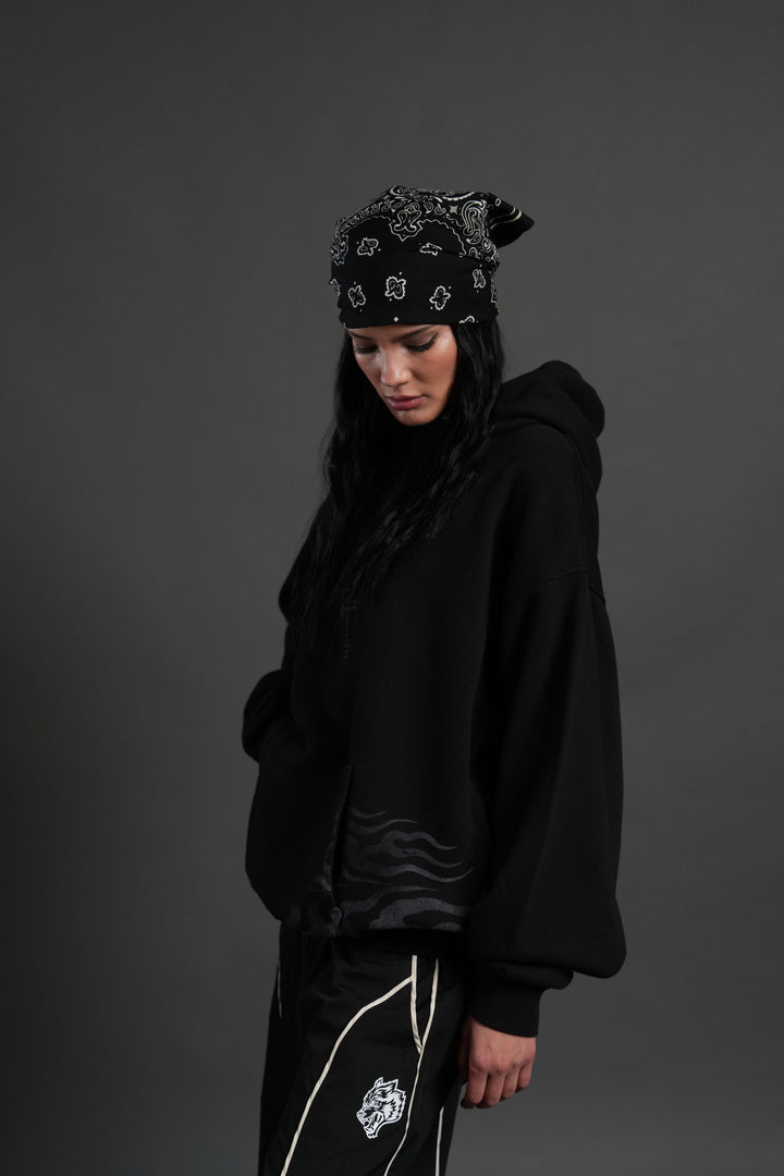 Doma "Side-By-Side" Pierce Hoodie in Black