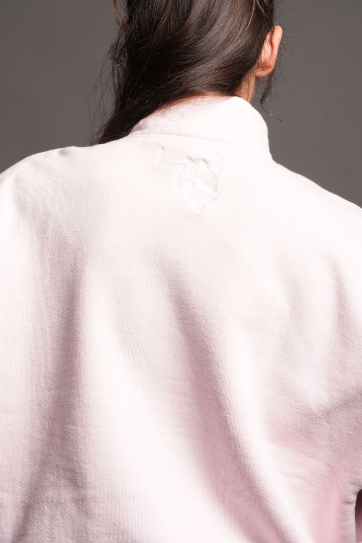 Stud Pyramid She Everson Mockneck Sweater In Blush Pink
