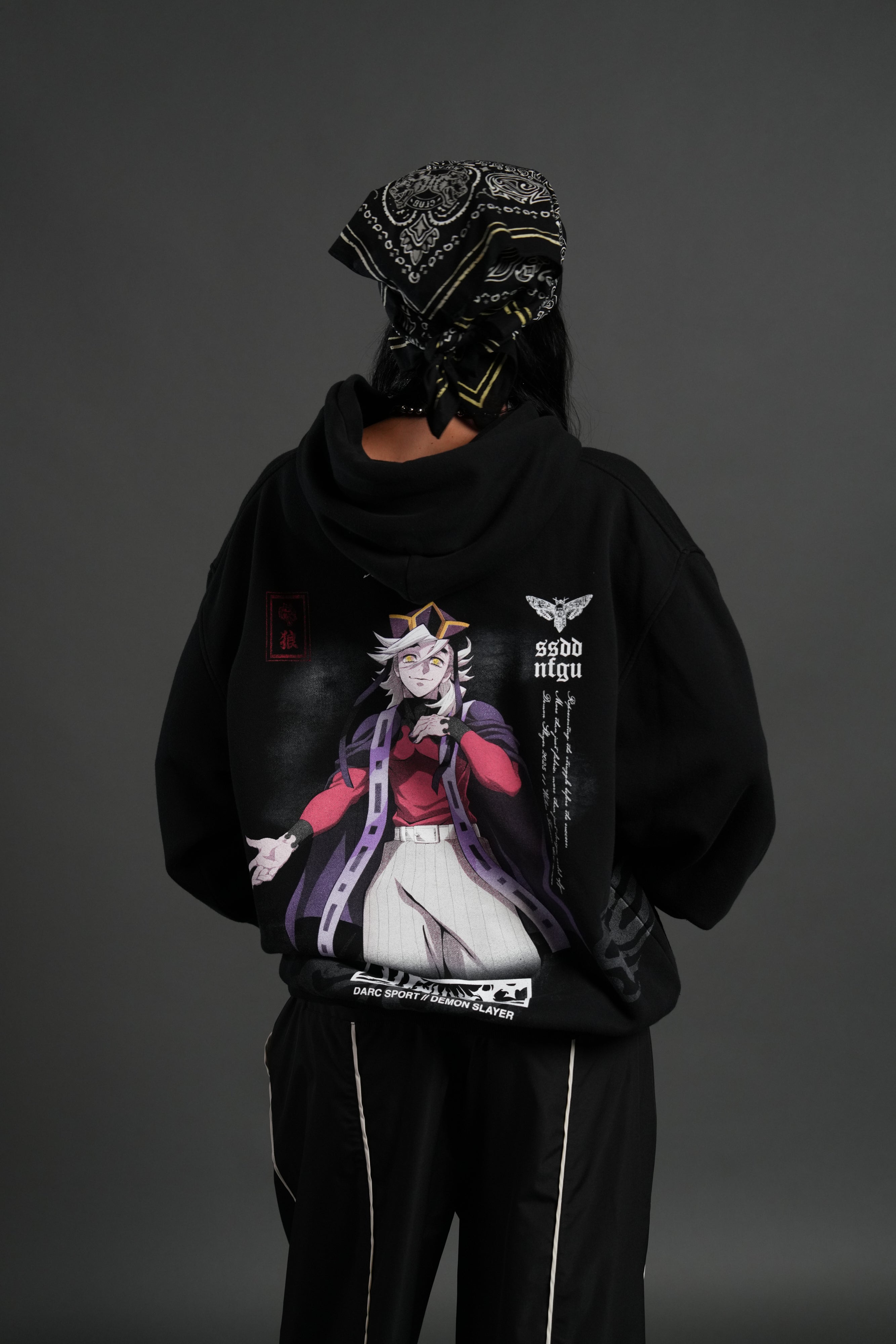 Doma "Side-By-Side" Pierce Hoodie in Black