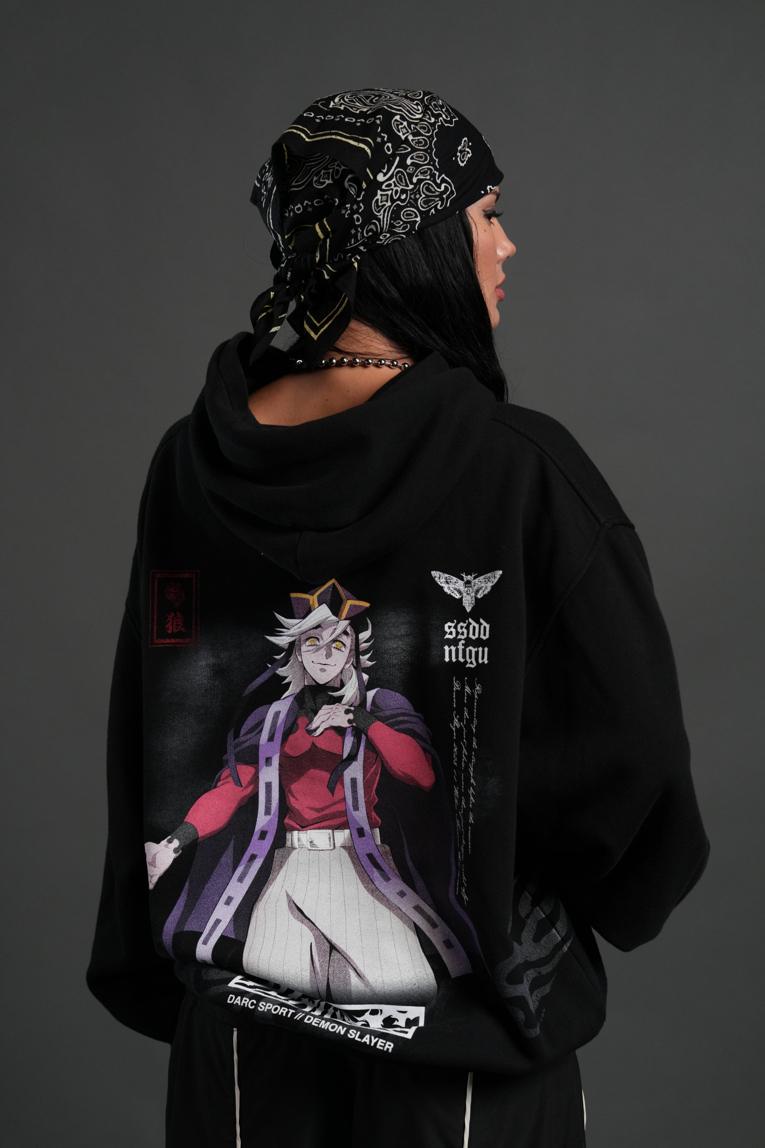 Doma "Side-By-Side" Pierce Hoodie in Black