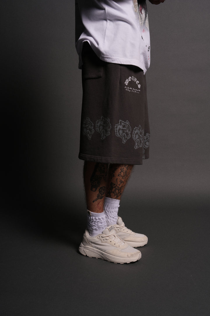 Only Wolves Oversized Osiris Sweat Shorts in Wolf Gray