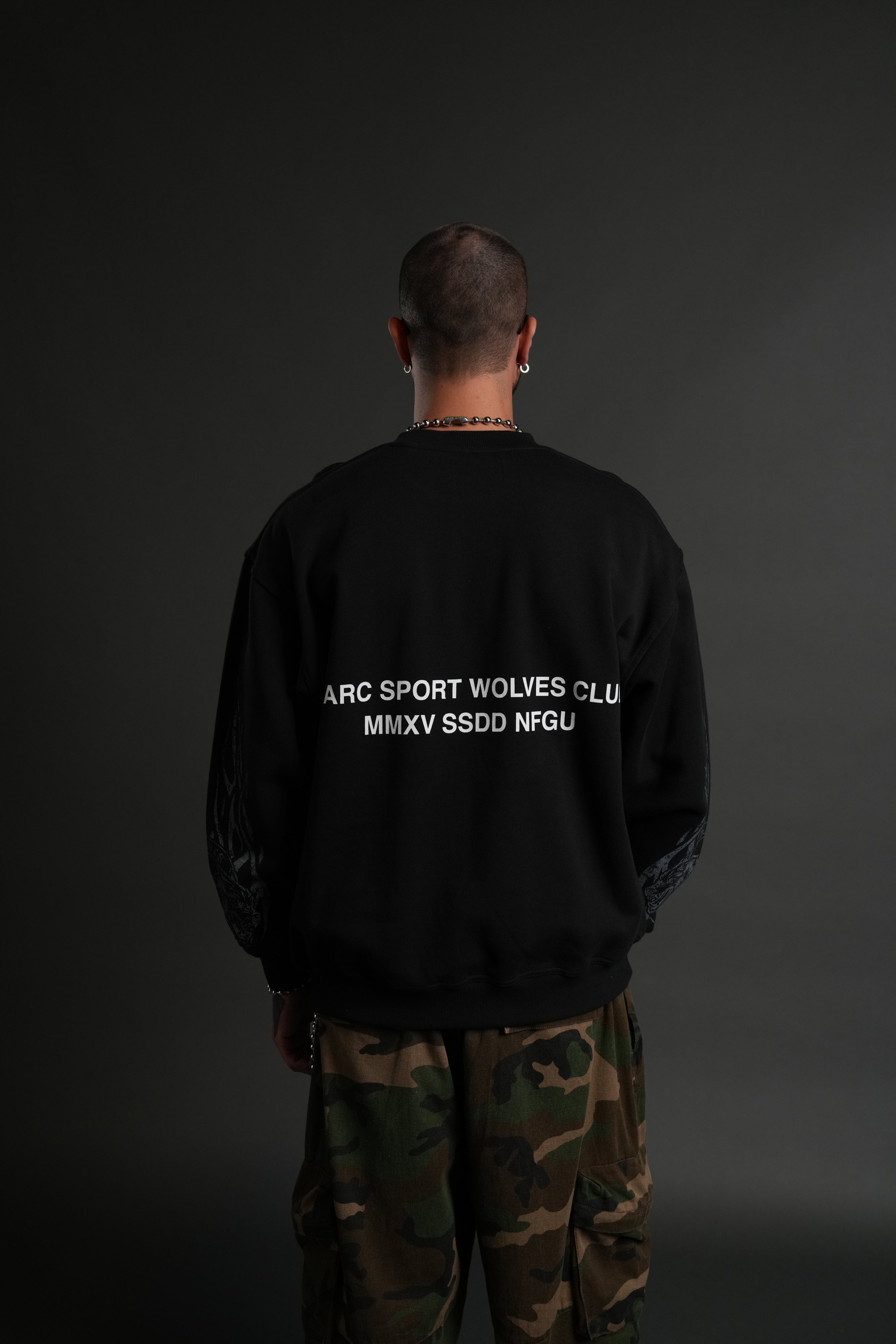 Finite Flame London Crewneck in Black