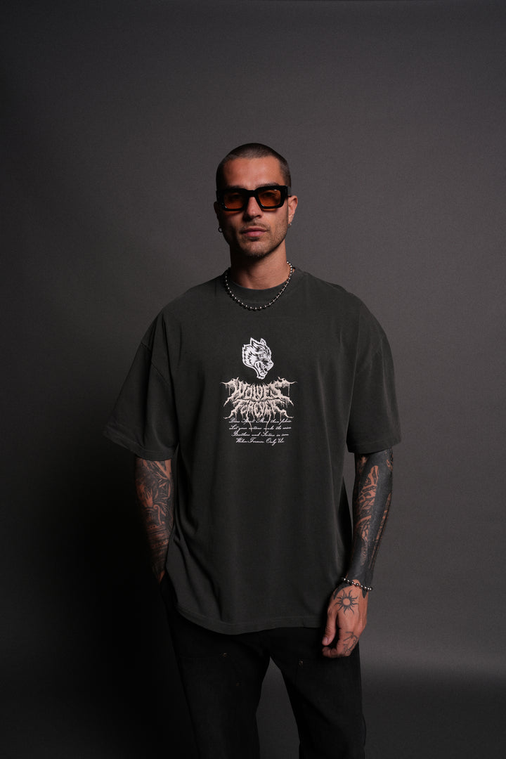 Jack Hammer "Premium" Oversized Tee in Wolf Gray